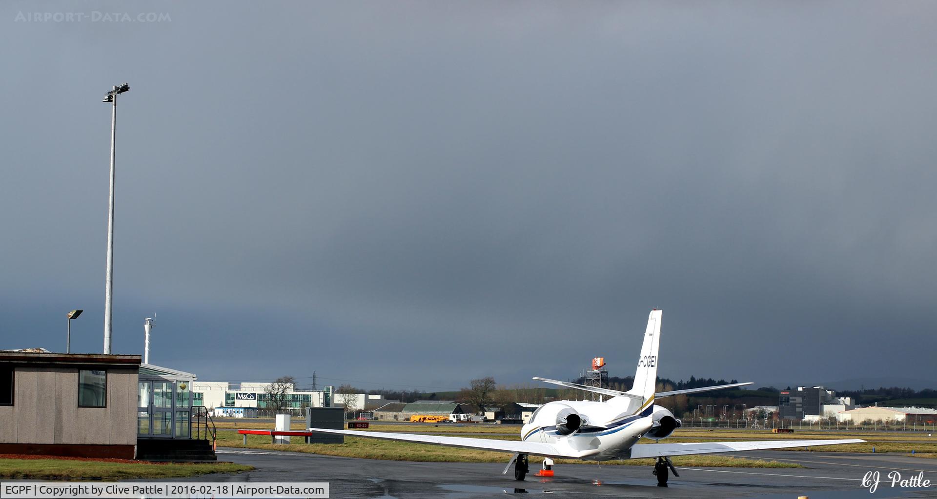 Glasgow International Airport, Glasgow, Scotland United Kingdom (EGPF) - GA parking at Glasgow International EGPF