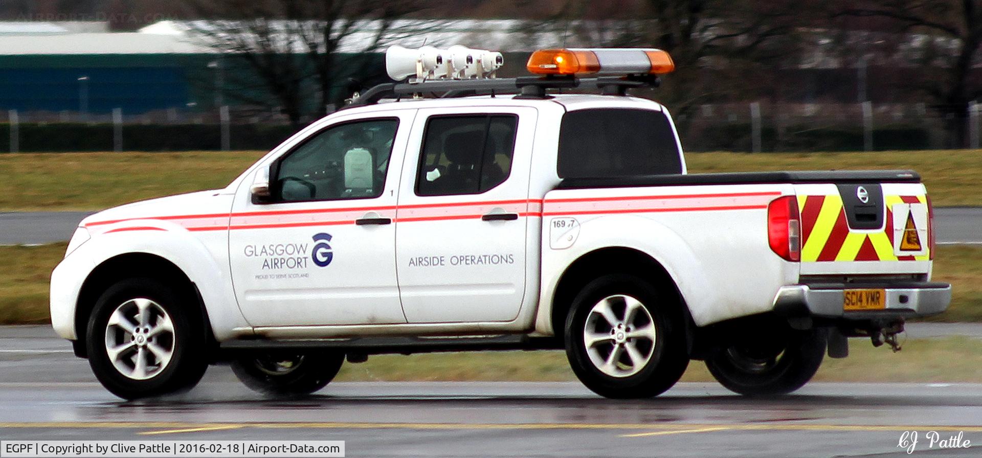 Glasgow International Airport, Glasgow, Scotland United Kingdom (EGPF) - 'OPS 1' vehicle on patrol at Glasgow International EGPF