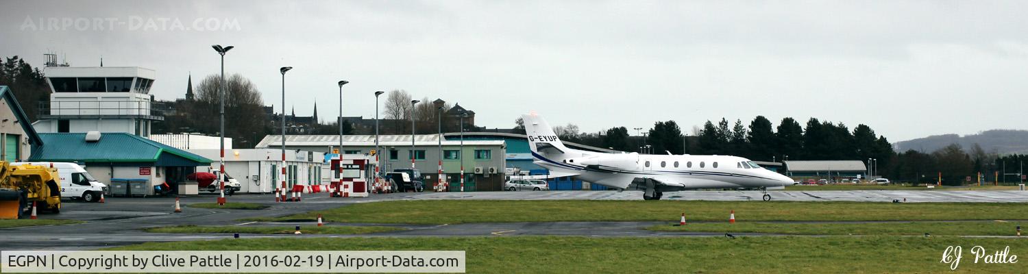 Dundee Airport, Dundee, Scotland United Kingdom (EGPN) - Winter apron view at Dundee Riverside Airport EGPN