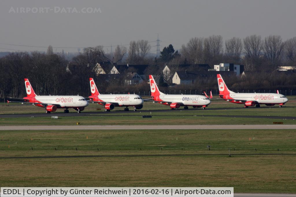 Düsseldorf International Airport, Düsseldorf Germany (EDDL) - Airberlin planes parked at western end of airport