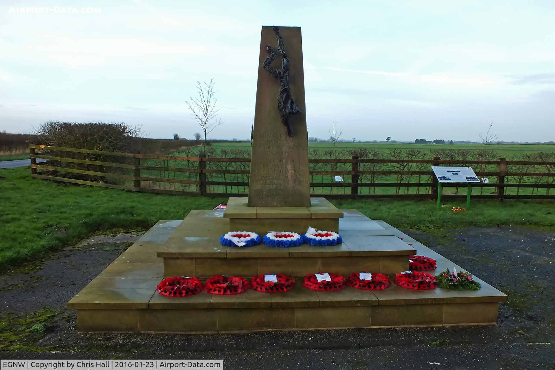 Wickenby Aerodrome Airport, Lincoln, England United Kingdom (EGNW) - memorial at Wickenby