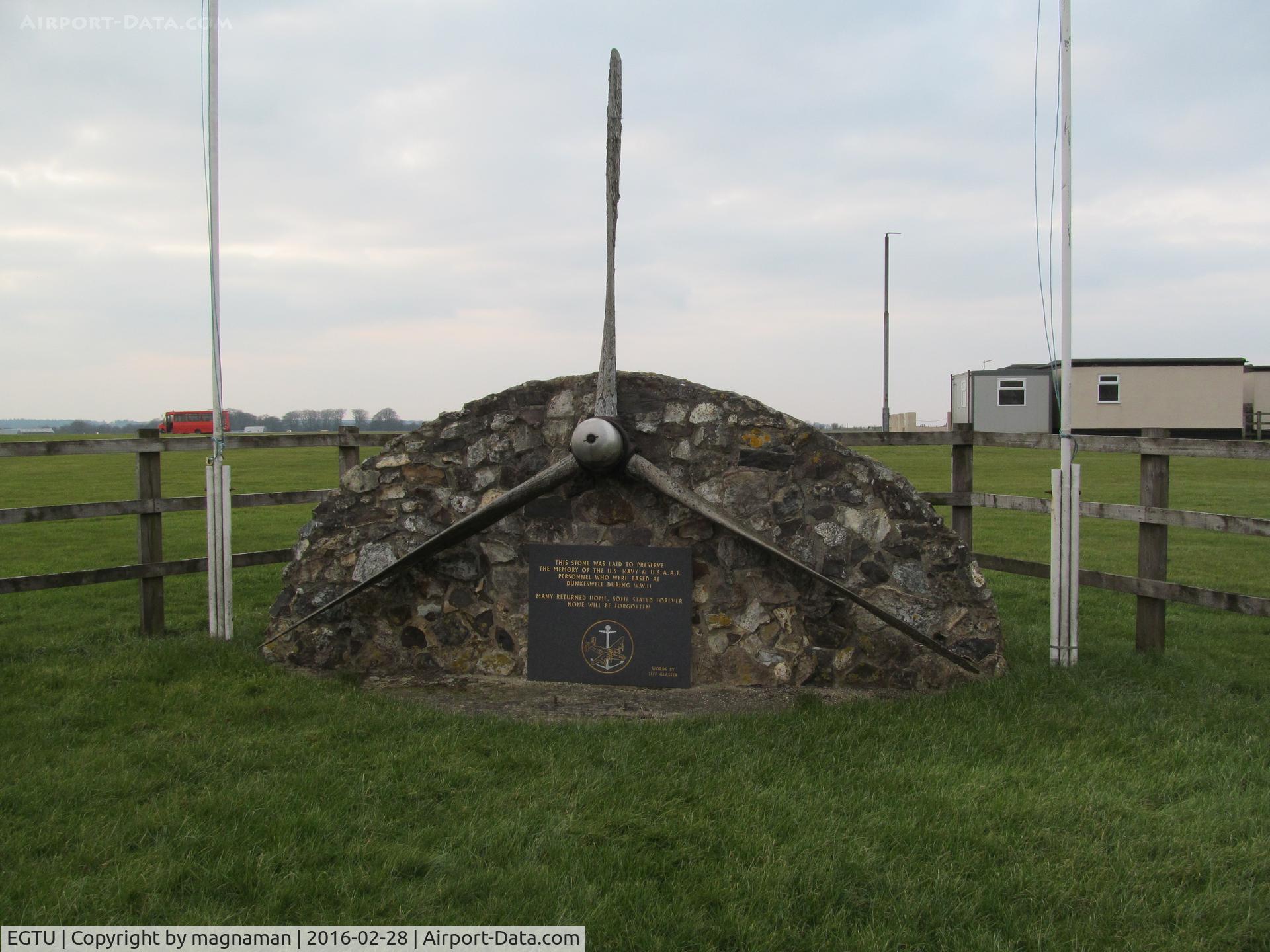 Dunkeswell Aerodrome Airport, Honiton, England United Kingdom (EGTU) - The memorial to the US Air Force (and I think Canadian) based here during WW2