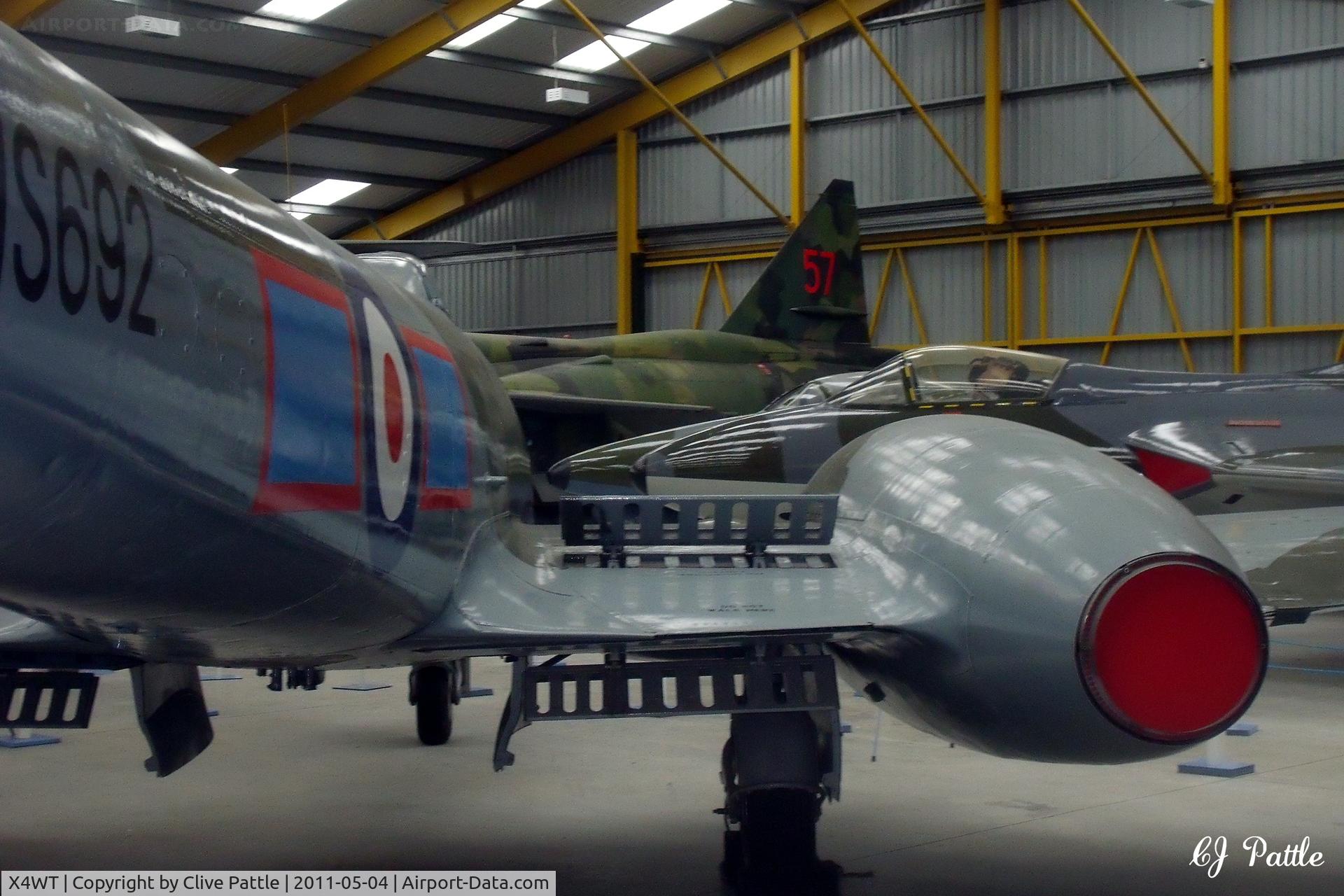 X4WT Airport - Inside one of the display hangars at the Newark Air Museum, Winthorpe, Nottinghamshire. X4WT