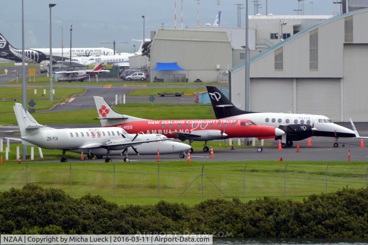 Auckland International Airport, Auckland New Zealand (NZAA) - Great line-up: 2 Metros, an IAI Westwind and a BAe Jetstream