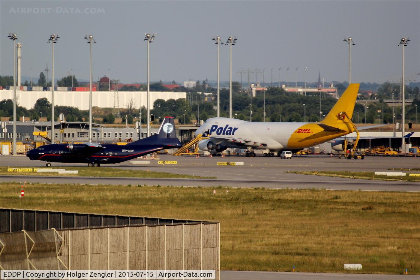 Leipzig/Halle Airport, Leipzig/Halle Germany (EDDP) - Giant and gnom in beautiful colors on apron 5....