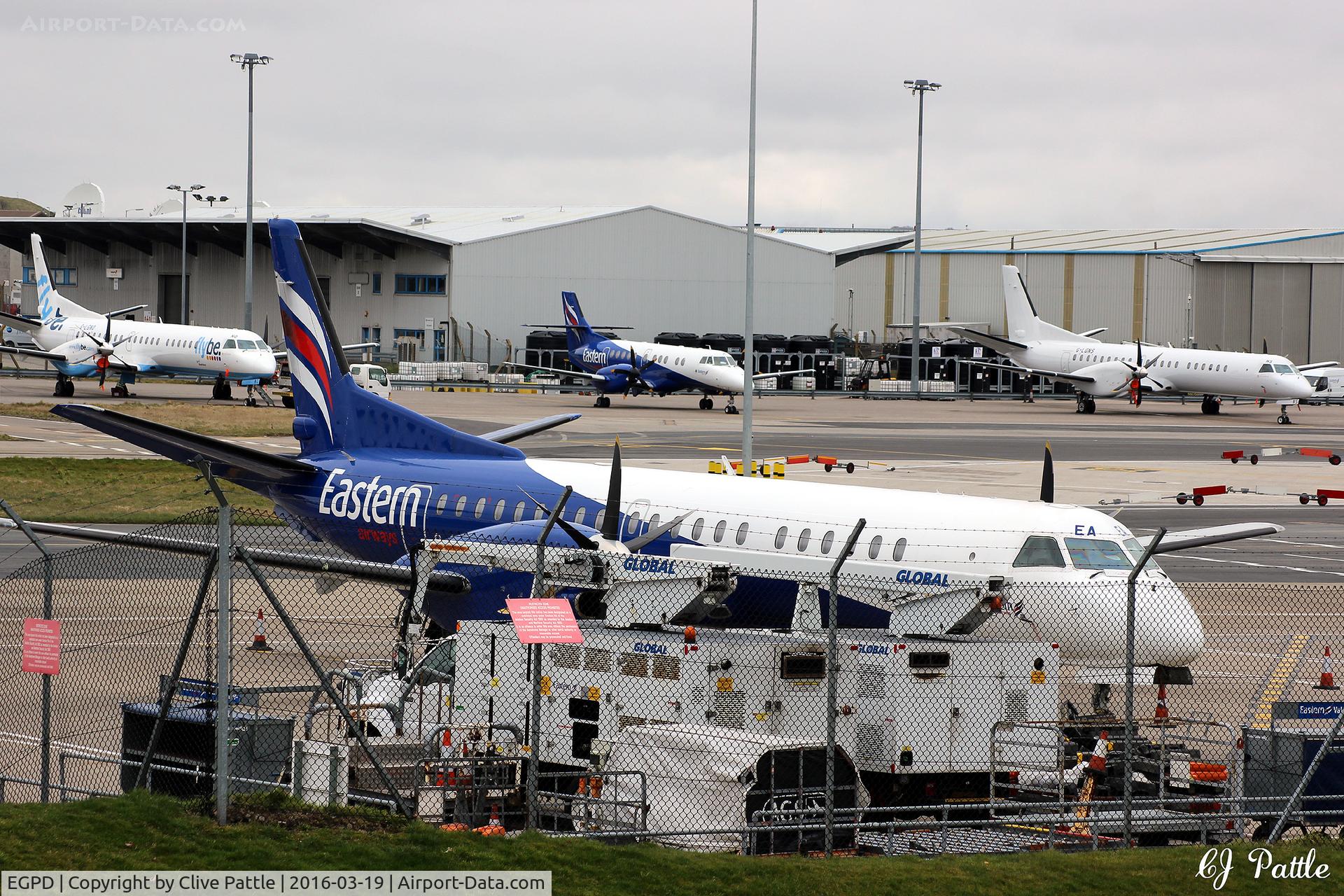 Aberdeen Airport, Aberdeen, Scotland United Kingdom (EGPD) - Eastern Airways apron at Aberdeen EGPD
