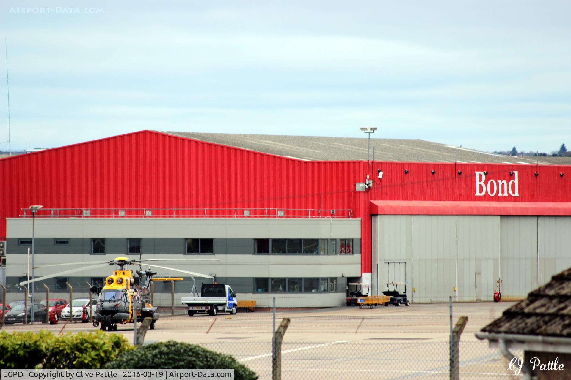 Aberdeen Airport, Aberdeen, Scotland United Kingdom (EGPD) - Bond Offshore Helicopters hangar on eastern side of Aberdeen EGPD