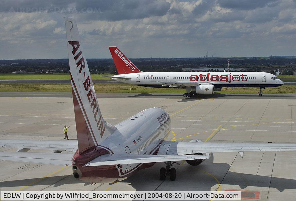 Dortmund Airport, Dortmund Germany (EDLW) - Special procedure in EDLW. After landing the aircraft will be pushed back (nose out) to the parking position. 