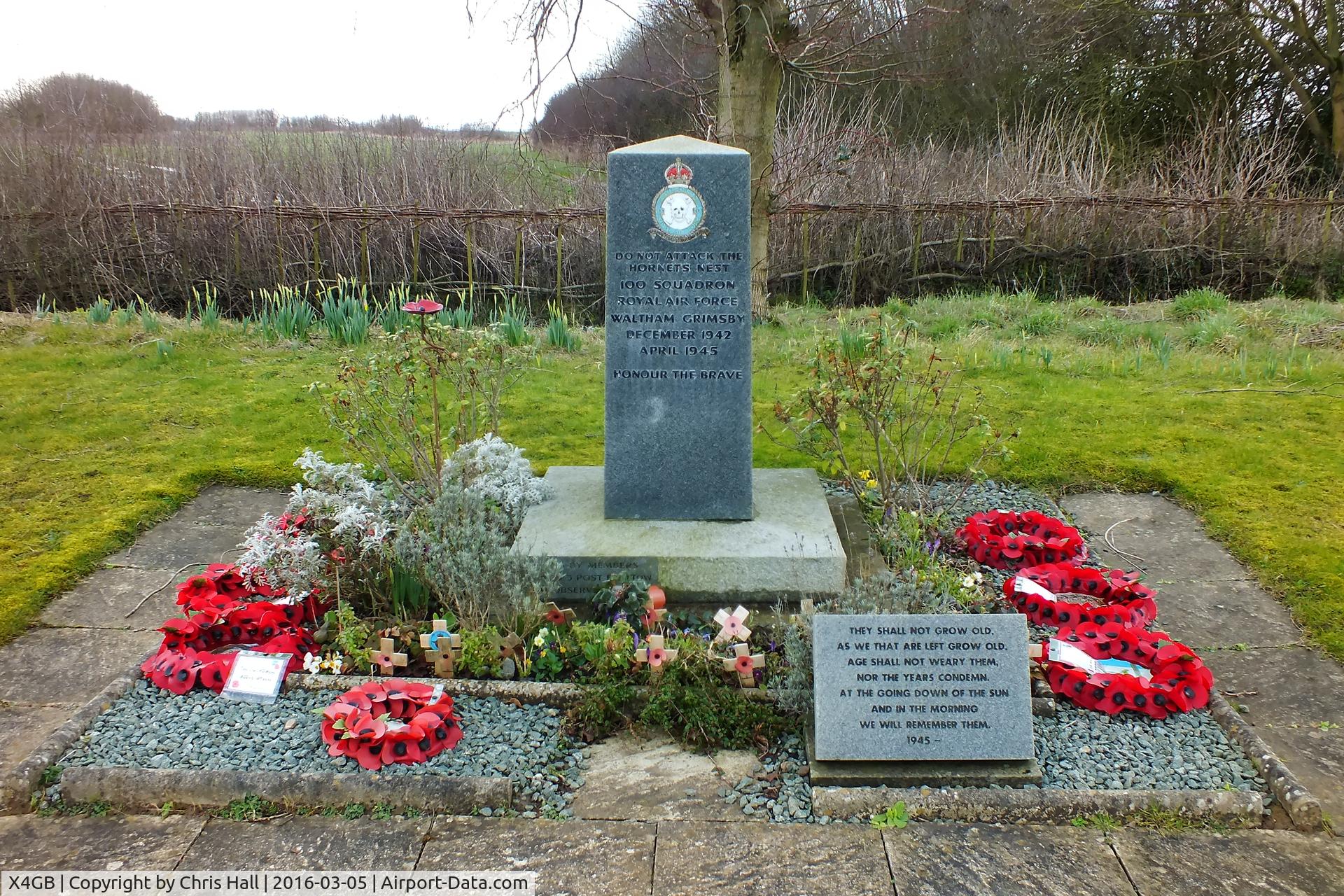 X4GB Airport - Memorial at the former RAF Grimsby