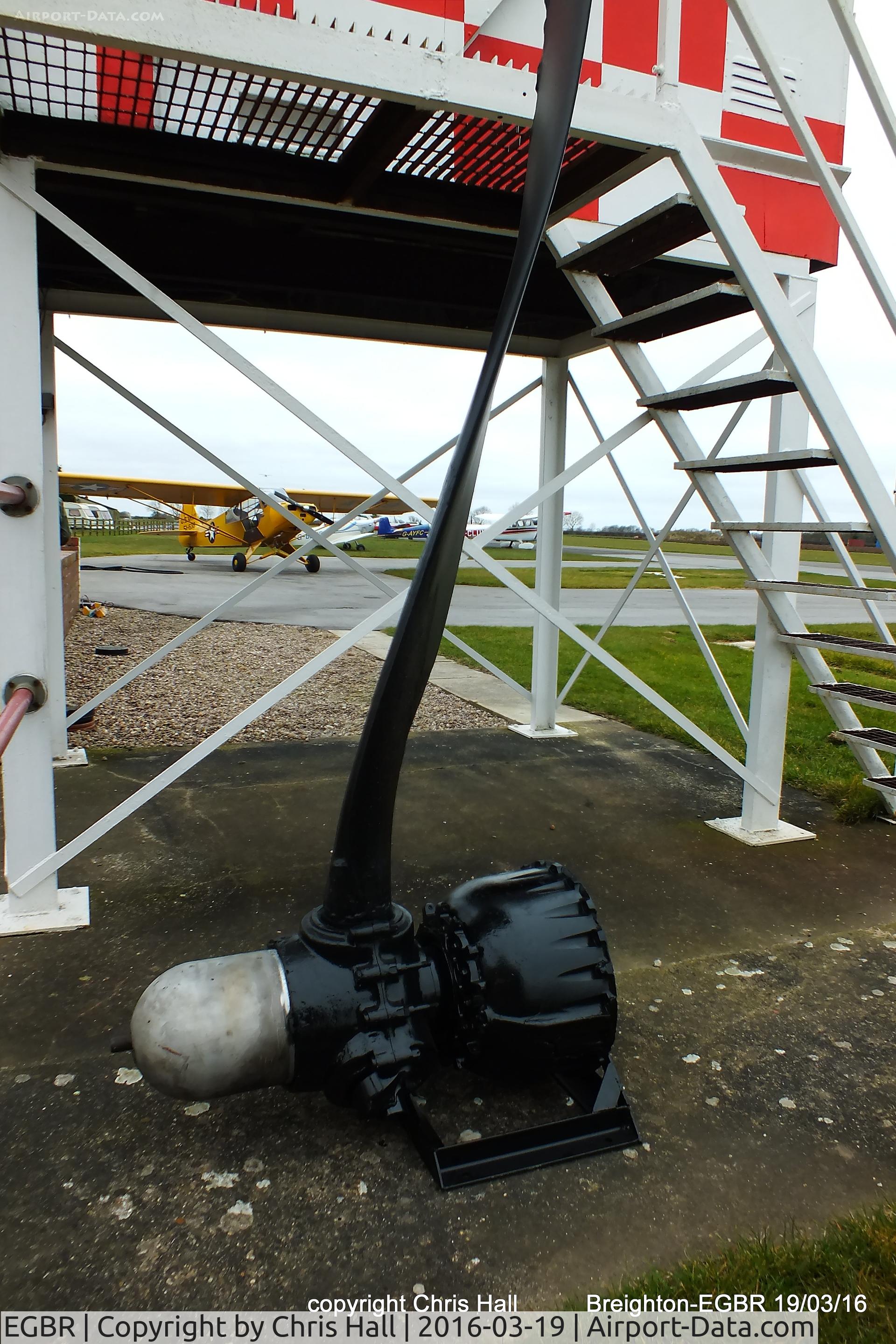EGBR Airport - Halifax prop blade recovered from a crash site near Howden. The crash was the result of a mid-air collision between LK834, LK-E and MZ696, LK-K of 578 Sqdn based at RAF Burn