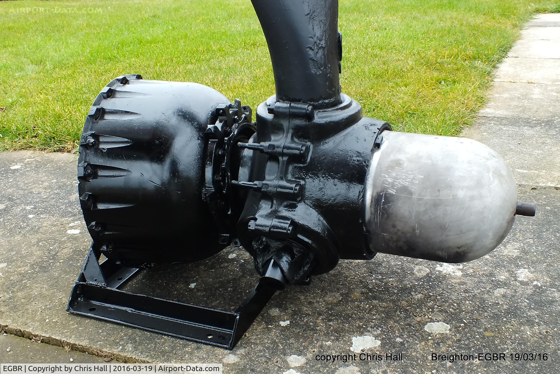EGBR Airport - Halifax prop blade recovered from a crash site near Howden. The crash was the result of a mid-air collision between LK834, LK-E and MZ696, LK-K of 578 Sqdn based at RAF Burn