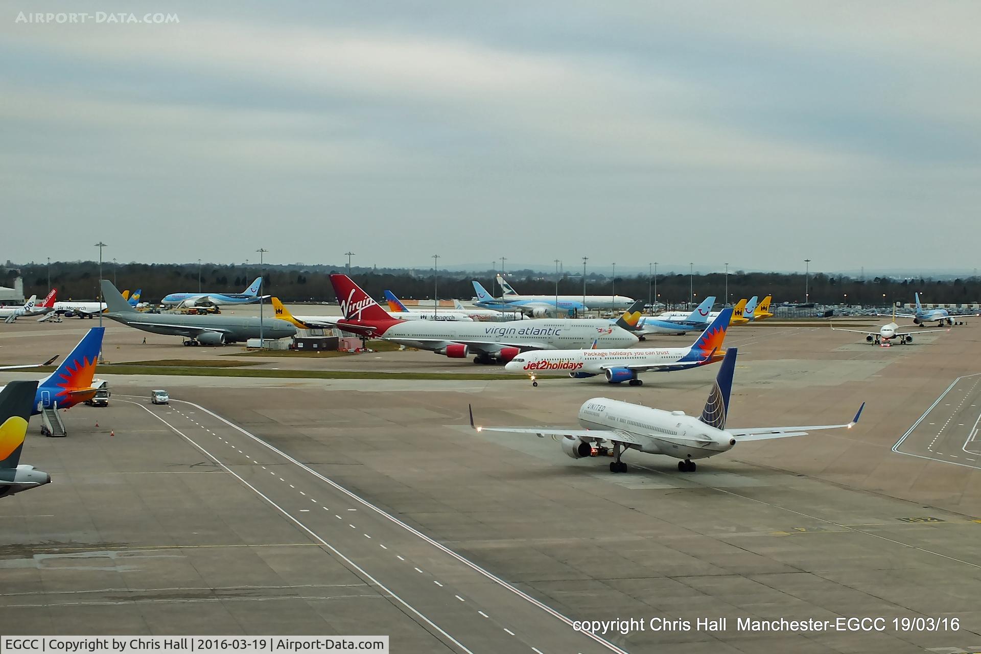 Manchester Airport, Manchester, England United Kingdom (EGCC) - Terminal 2 remote stands