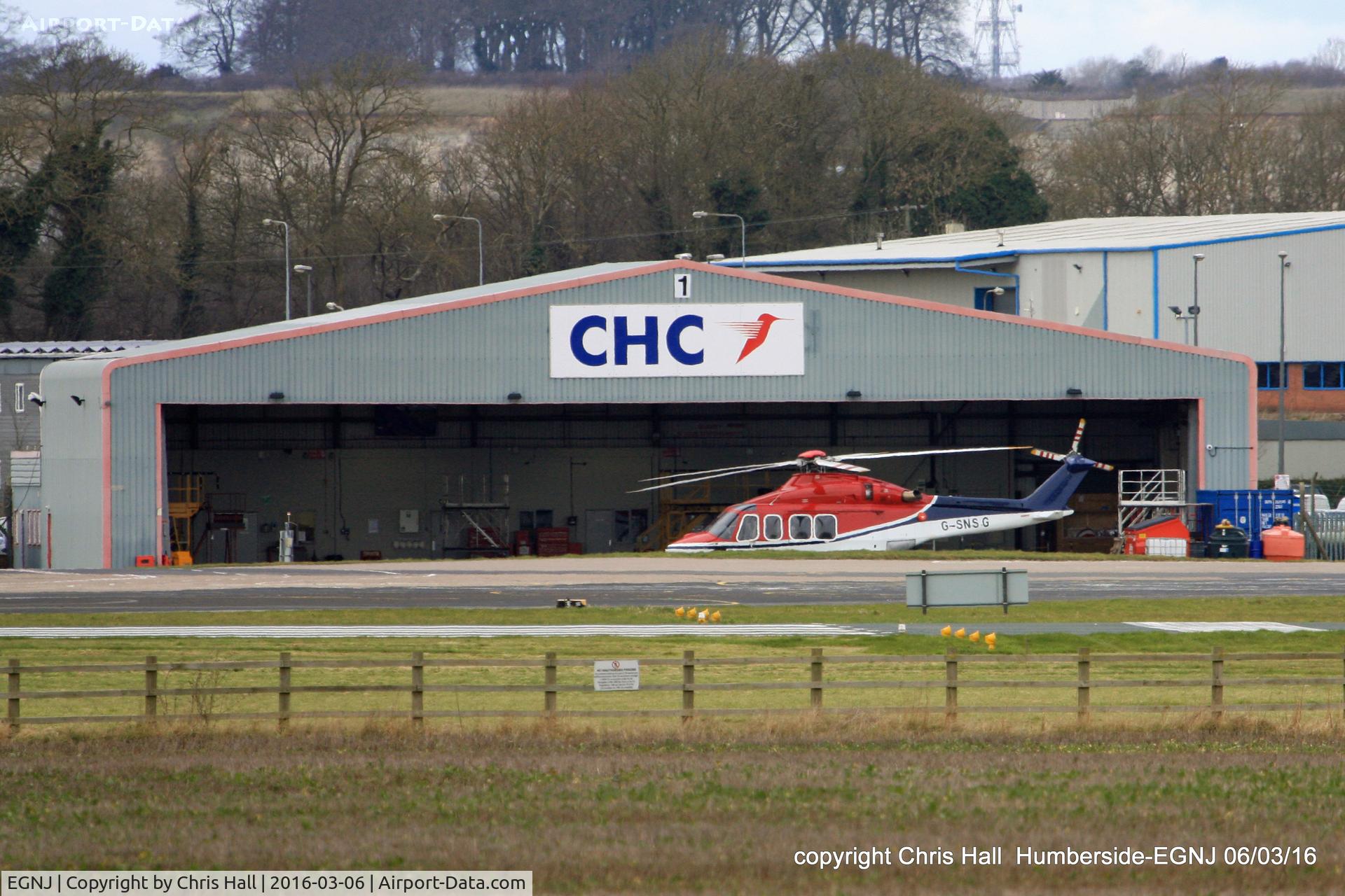 Humberside Airport, Kingston upon Hull, England United Kingdom (EGNJ) - CHC hangar at Humberside