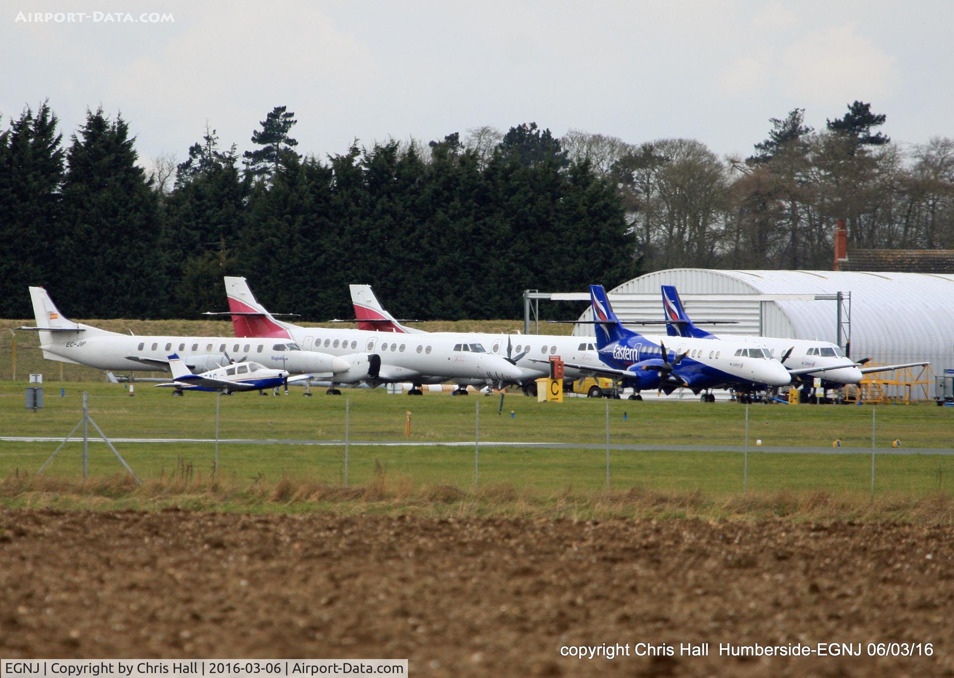 Humberside Airport, Kingston upon Hull, England United Kingdom (EGNJ) - Eastern Airways ramp at Humberside