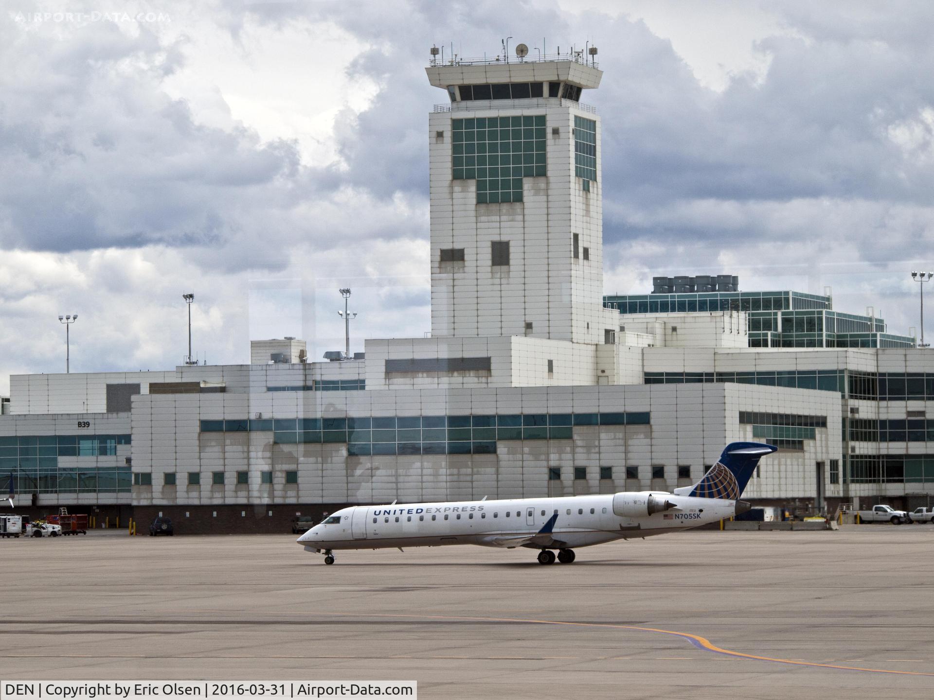 Denver International Airport (DEN) - A United a/c taxing  by a portion of Denver International Airport.