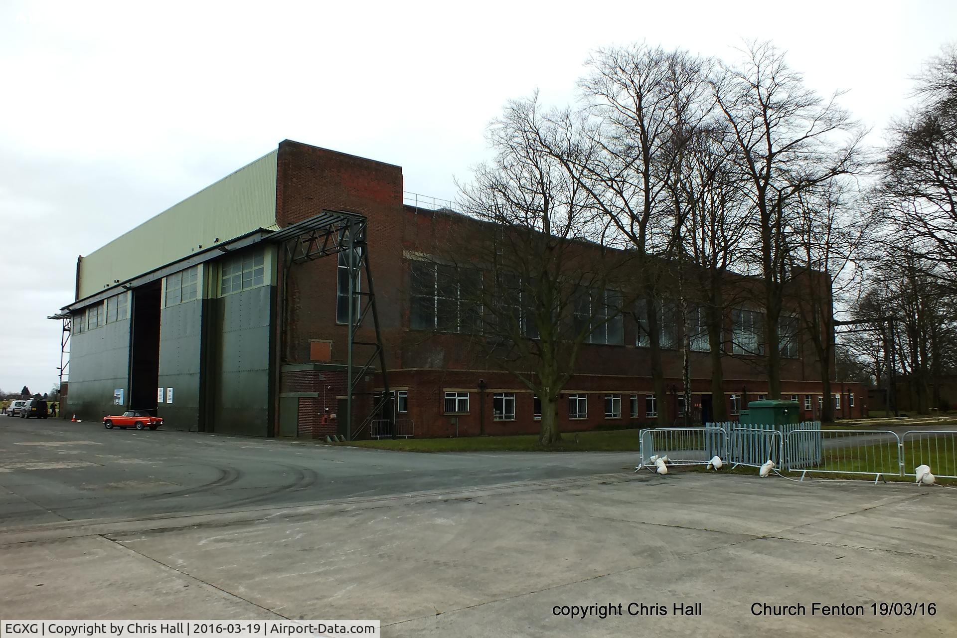 RAF Church Fenton Airport, Church Fenton, England United Kingdom (EGXG) - hangar at Church Fenton