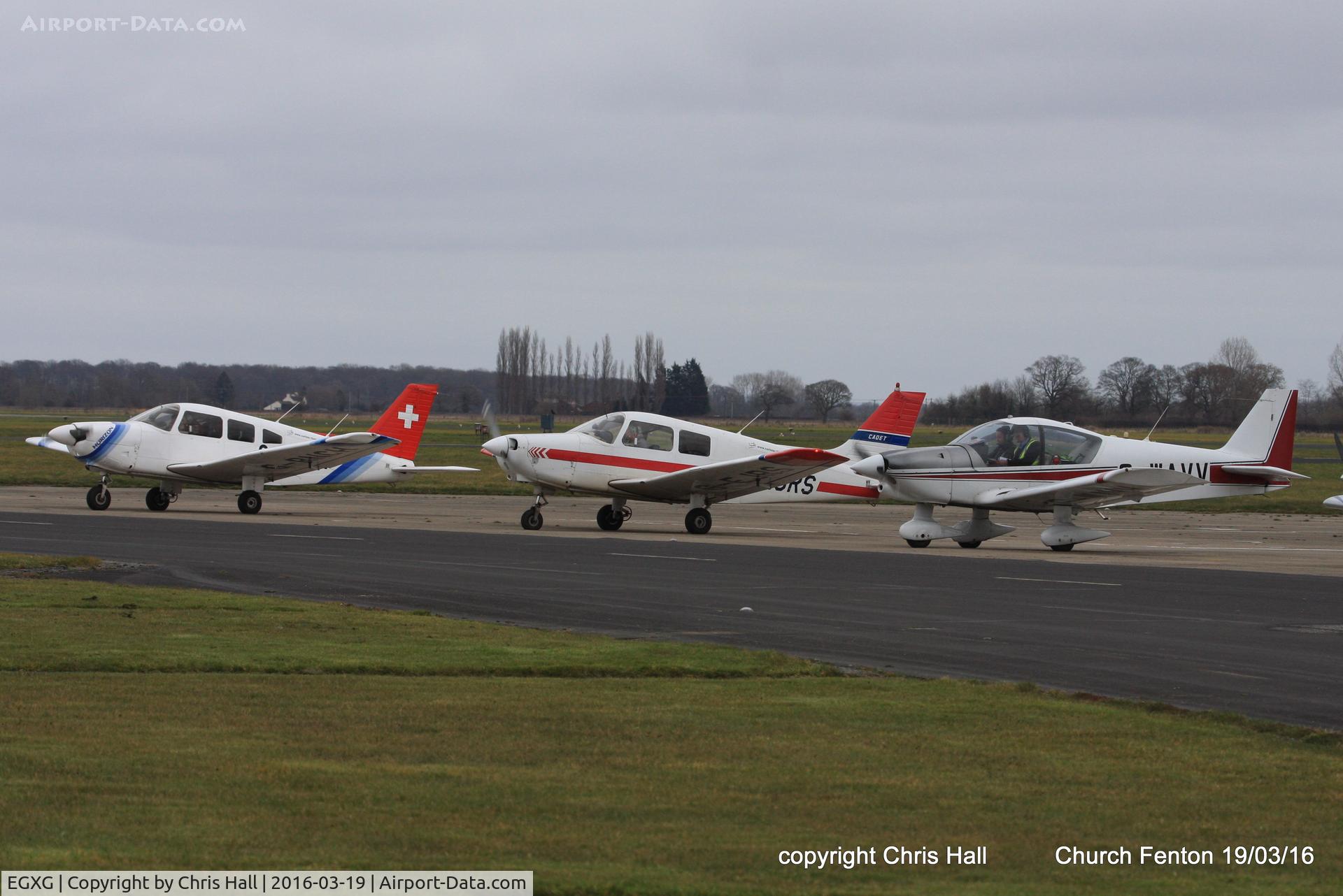 RAF Church Fenton Airport, Church Fenton, England United Kingdom (EGXG) - visitors from Carlisle Flight Training at the Church Fenton fly in