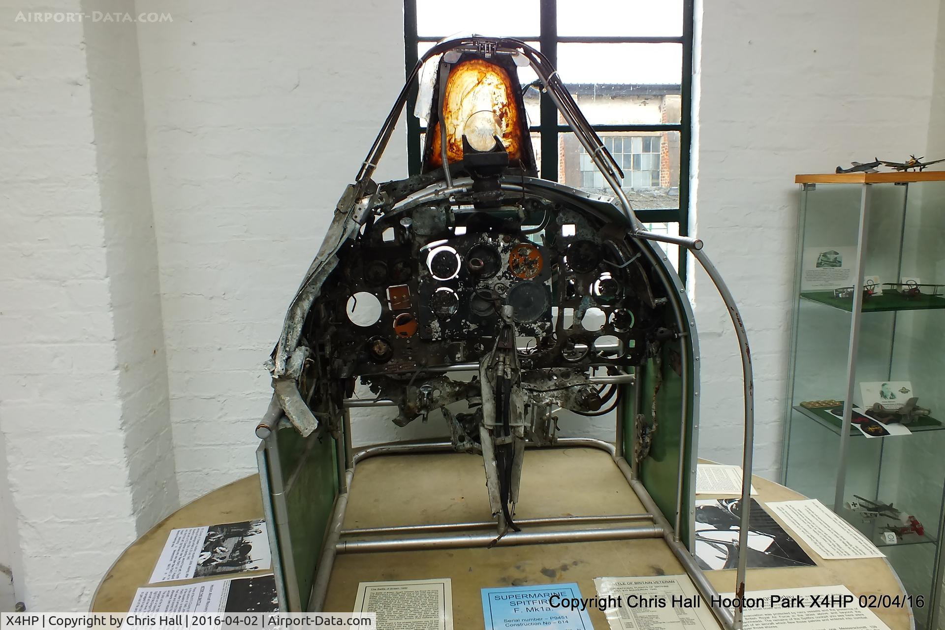 X4HP Airport - Spitfire instument panel that was recovered from a crash site