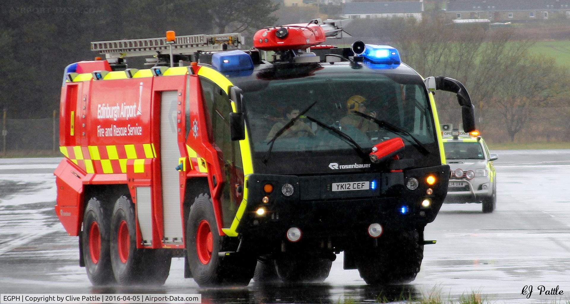 Edinburgh Airport, Edinburgh, Scotland United Kingdom (EGPH) - Crash crew in action at Edinburgh EGPH