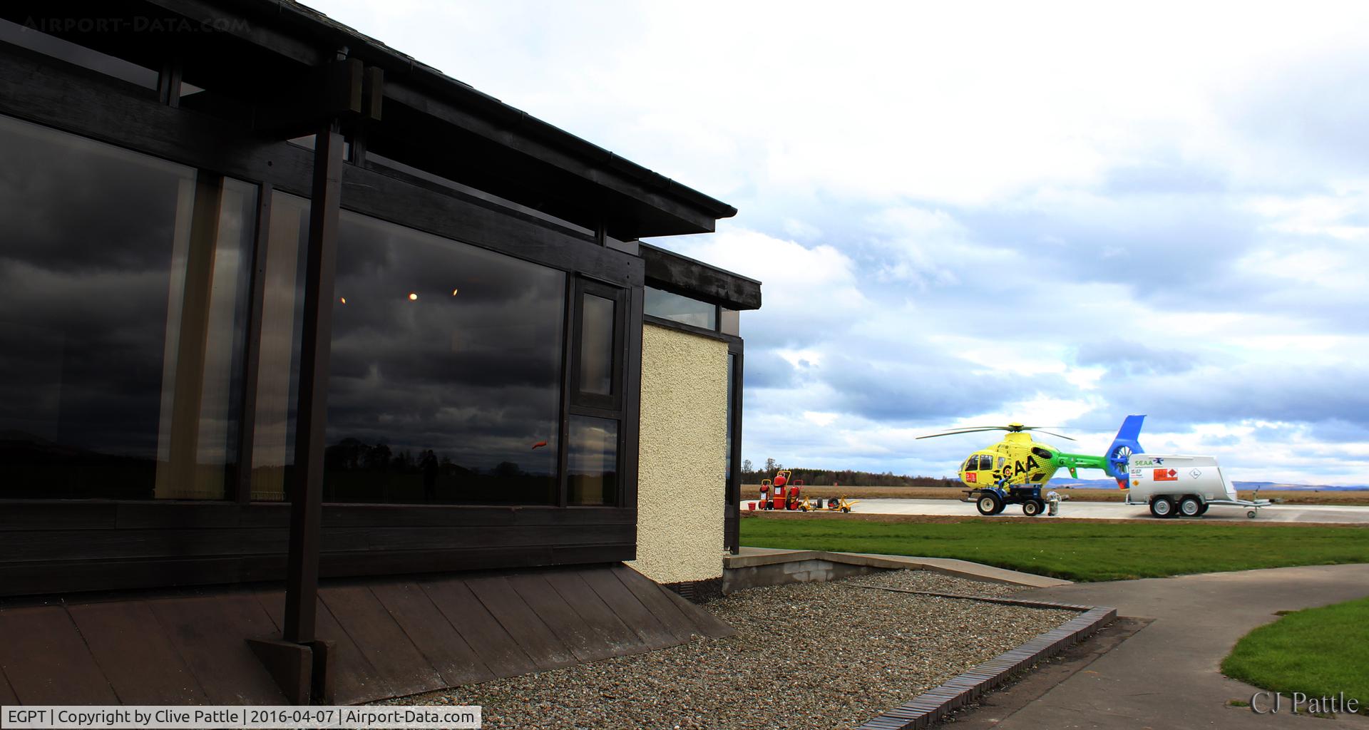 Perth Airport (Scotland), Perth, Scotland United Kingdom (EGPT) - Scottish Air Ambulance crew room and dispersal at Perth EGPT