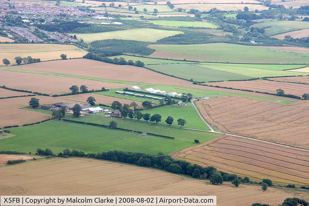 X5FB Airport - Fishburn Airfield; an unlicensed grass airfield 2.3 nm NNW of Sedgefield in County Durham, UK. August 2008.