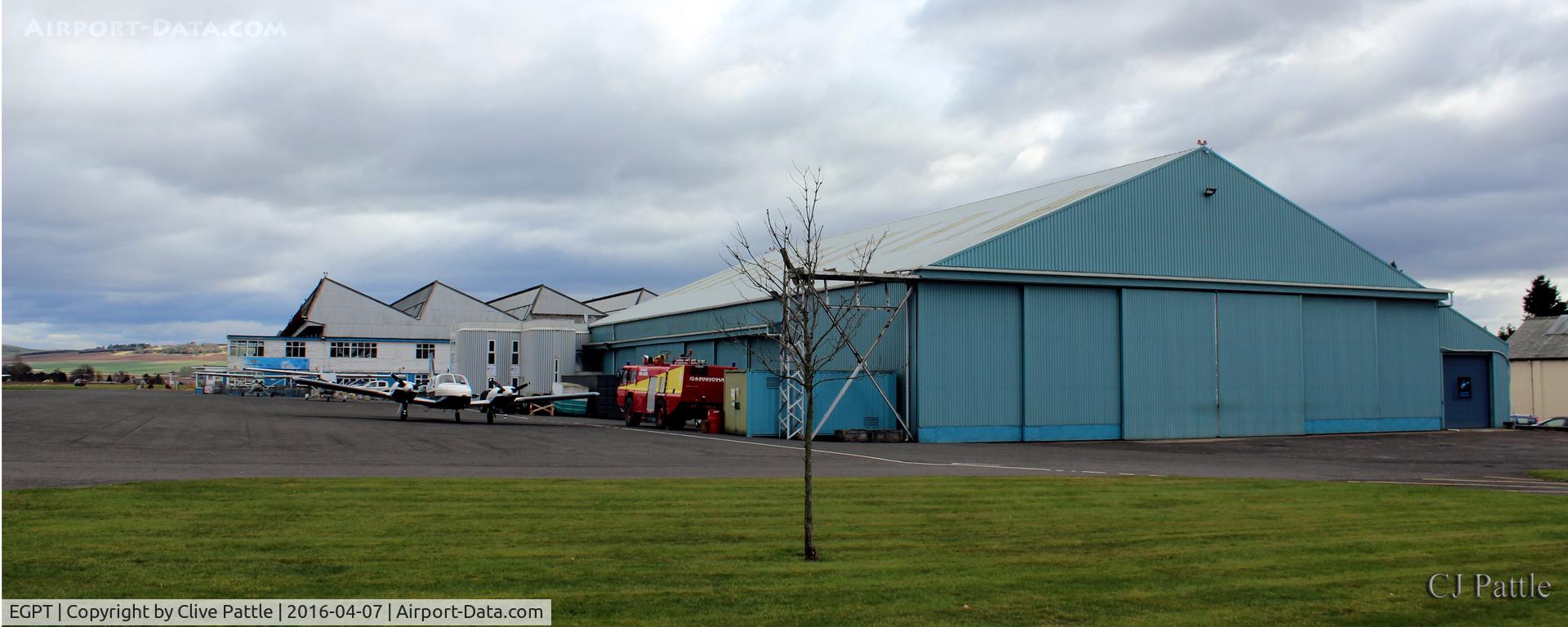 Perth Airport (Scotland), Perth, Scotland United Kingdom (EGPT) - Airfield view at Perth EGPT