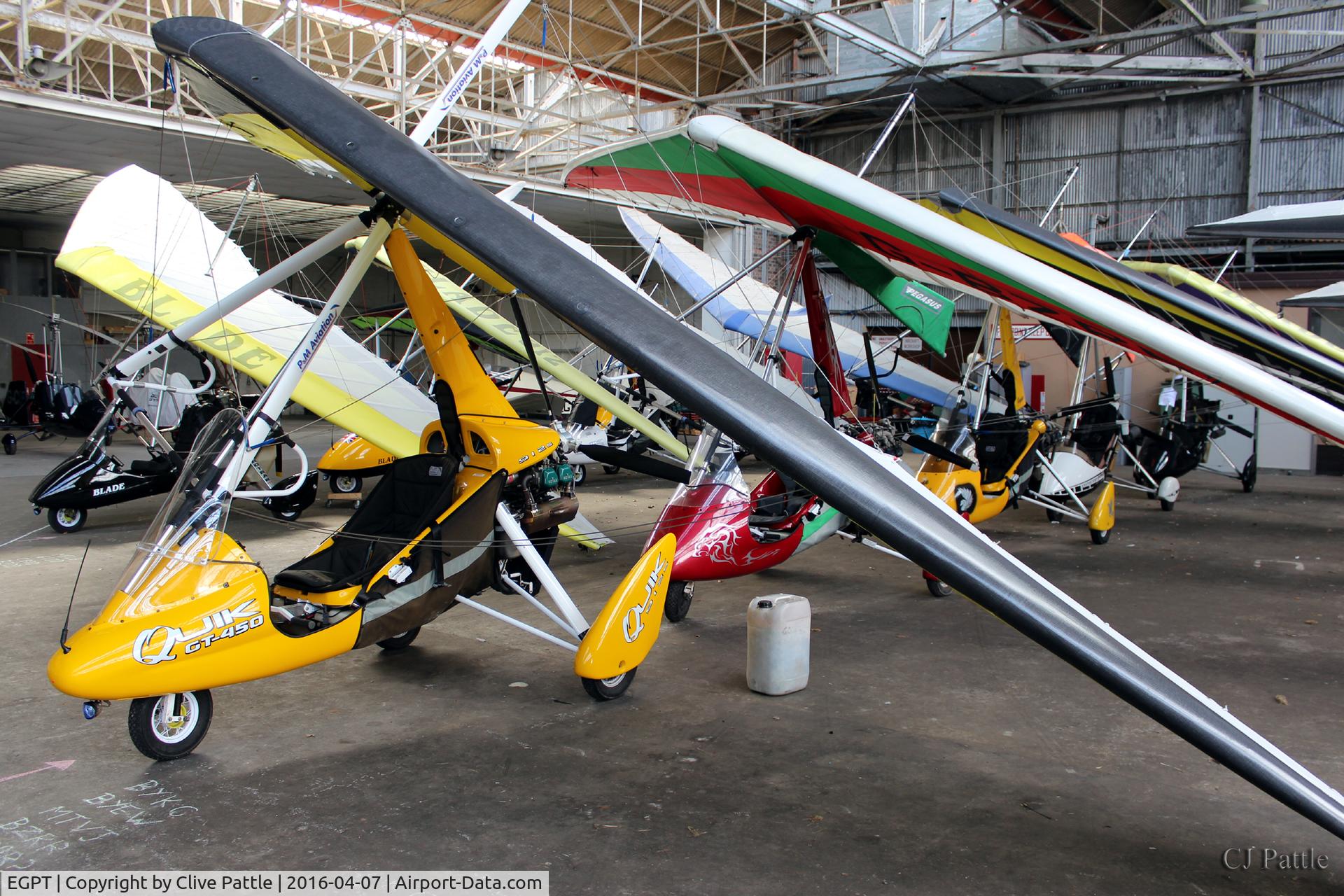 Perth Airport (Scotland), Perth, Scotland United Kingdom (EGPT) - Microlight hangarage at Perth EGPT