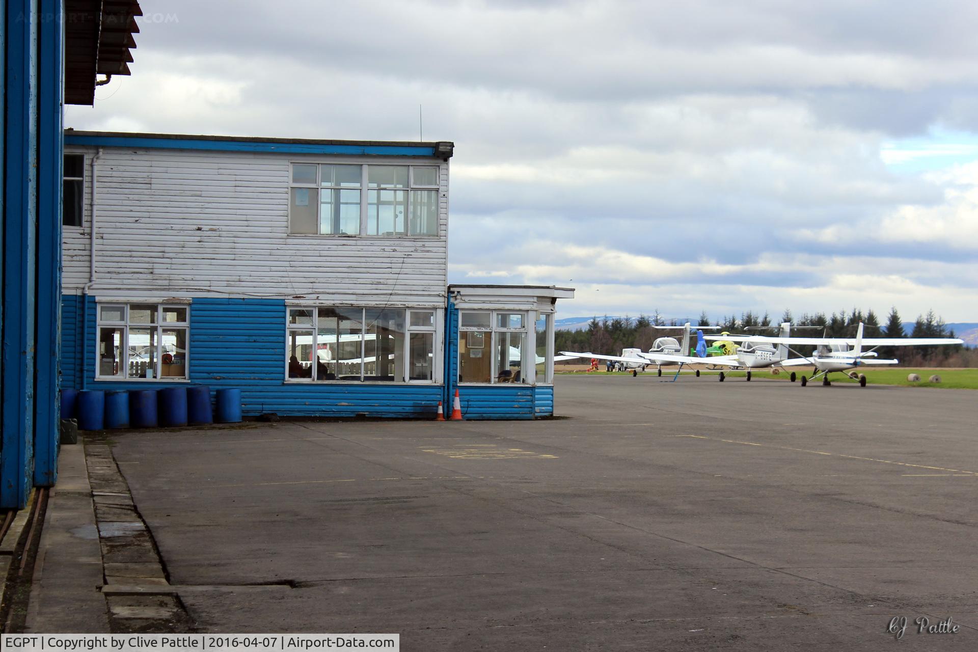 Perth Airport (Scotland), Perth, Scotland United Kingdom (EGPT) - Apron view at Perth EGPT