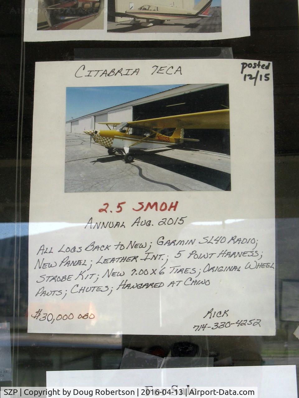 Santa Paula Airport (SZP) - Aircraft FOR SALE posting