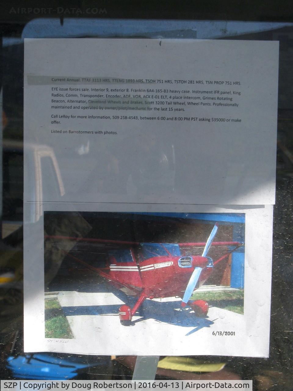 Santa Paula Airport (SZP) - Aircraft FOR SALE posting