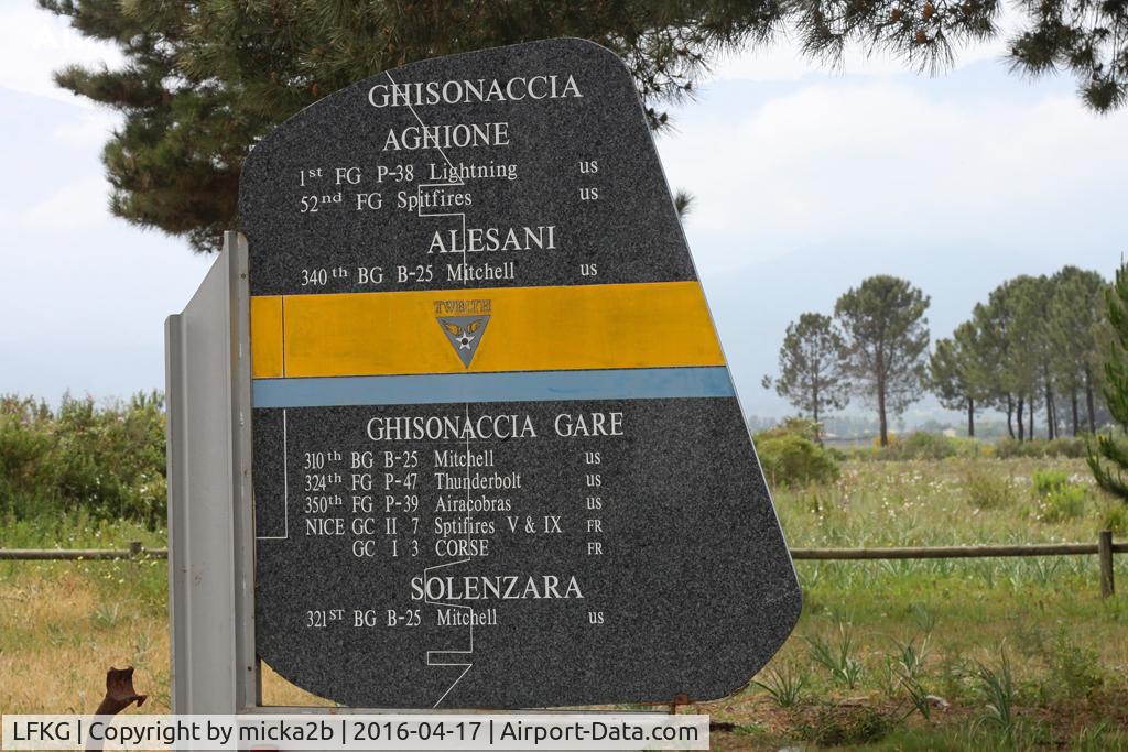 Ghisonaccia Alzitone Airport, Ghisonaccia France (LFKG) - In memory of allied airmen who fought on west cost of Corsica during World War II 