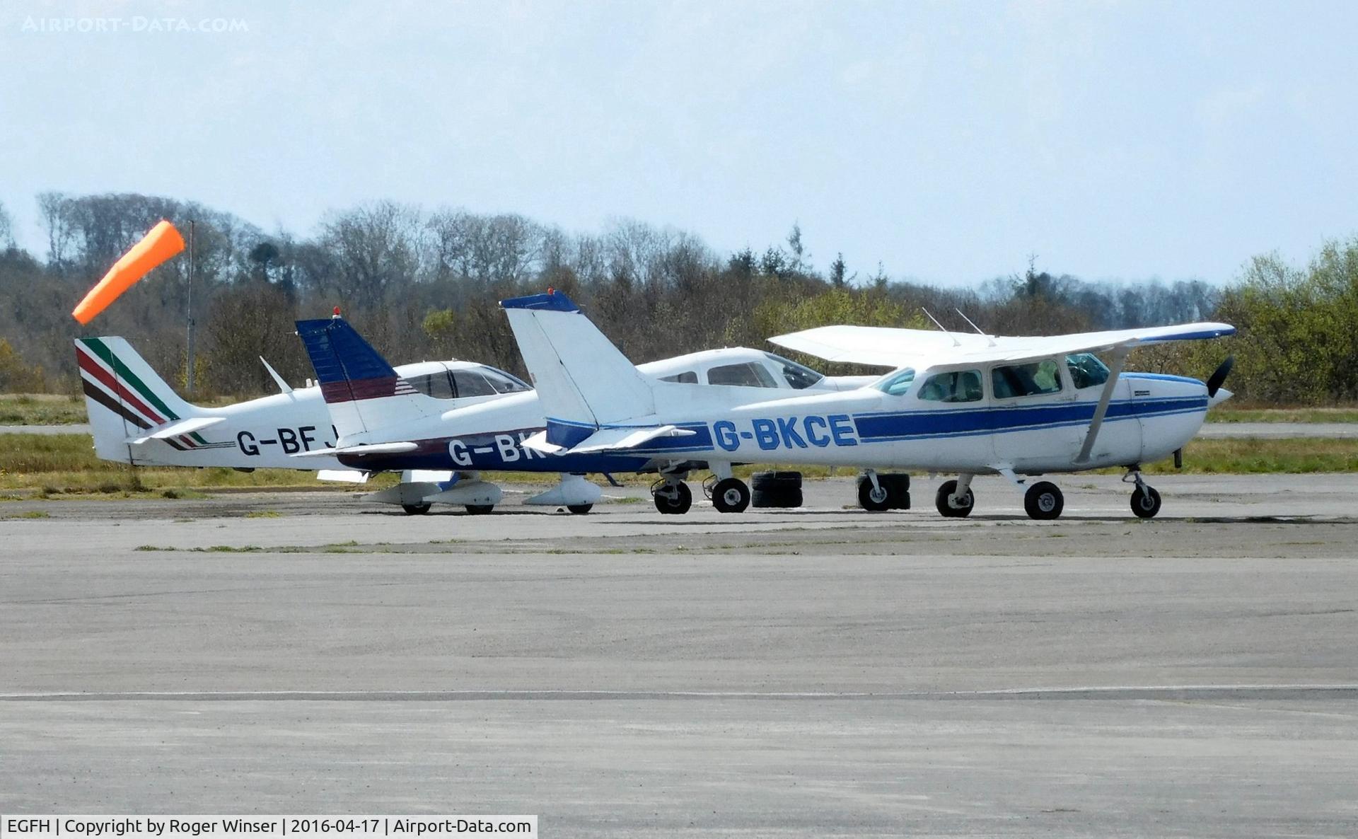 Swansea Airport, Swansea, Wales United Kingdom (EGFH) - The apron filling up with visiting aircraft.