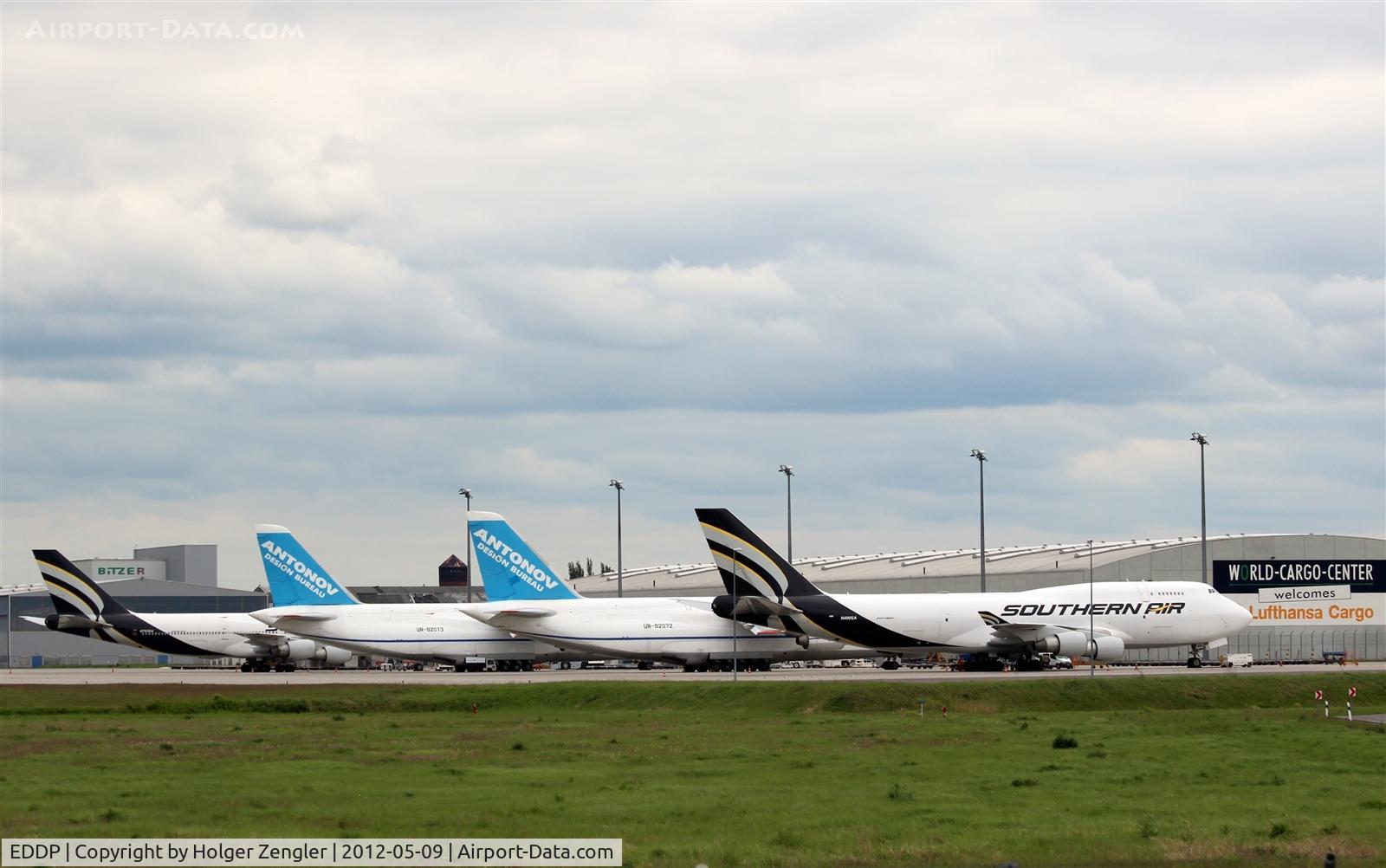 Leipzig/Halle Airport, Leipzig/Halle Germany (EDDP) - Apron 2 today is crowded with big babies from east and west.... 