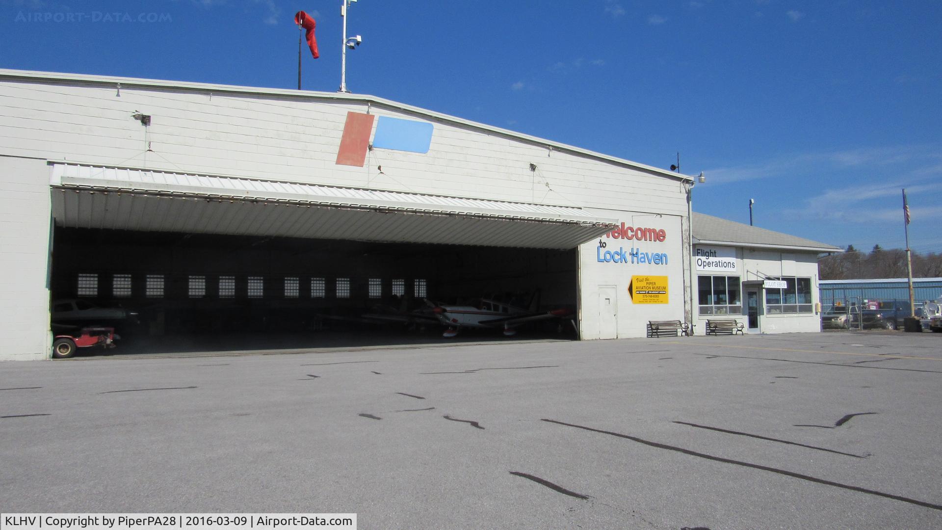 William T. Piper Memorial Airport (LHV) - Hangar 1 after returning from a Reedsville Fly-in. 