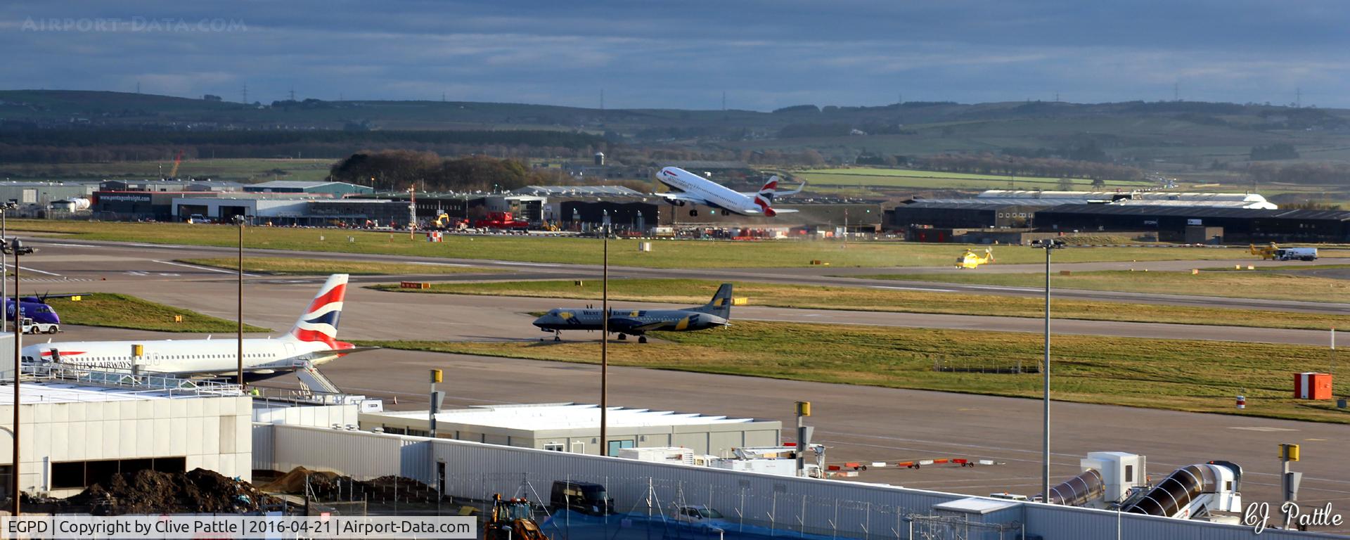 Aberdeen Airport, Aberdeen, Scotland United Kingdom (EGPD) - Aberdeen EGPD main terminal apron