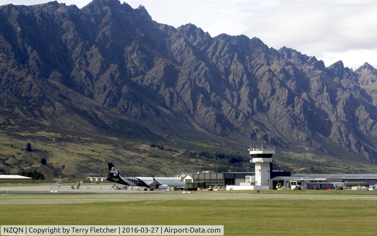 Queenstown Airport, Queenstown New Zealand (NZQN) - Queenstown Airport at the foot of the Remarkables