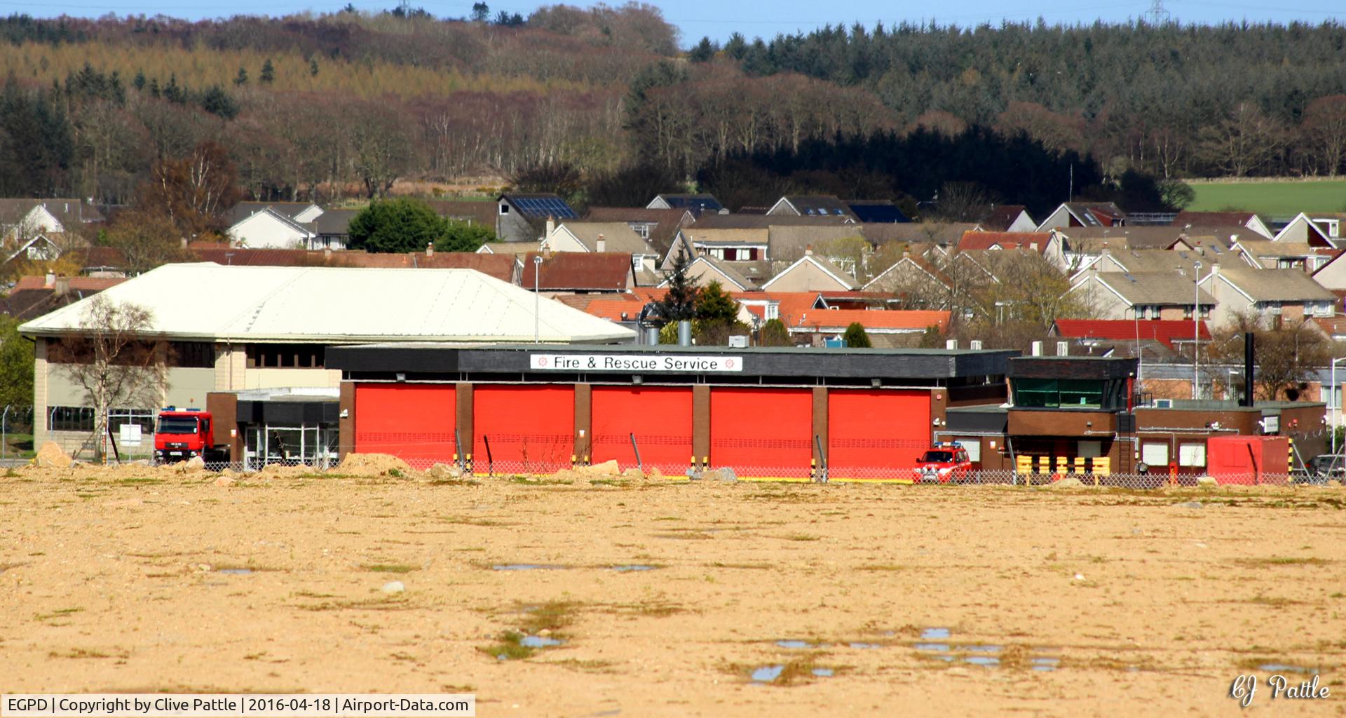 Aberdeen Airport, Aberdeen, Scotland United Kingdom (EGPD) - Fire and Rescue building on the east side of Aberdeen EGPD