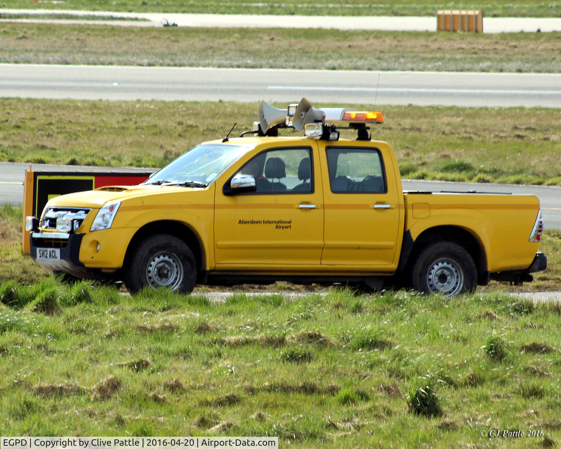 Aberdeen Airport, Aberdeen, Scotland United Kingdom (EGPD) - Airfield Ops vehicle at Aberdeen EGPD