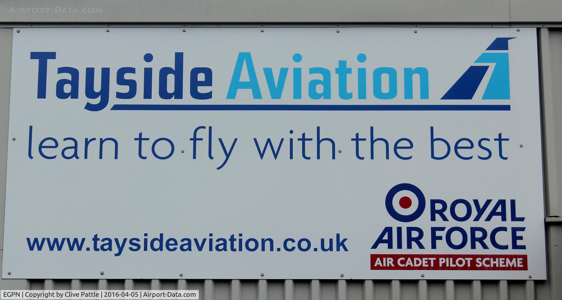 Dundee Airport, Dundee, Scotland United Kingdom (EGPN) - Tayside Aviation sign at Dundee Riverside EGPN