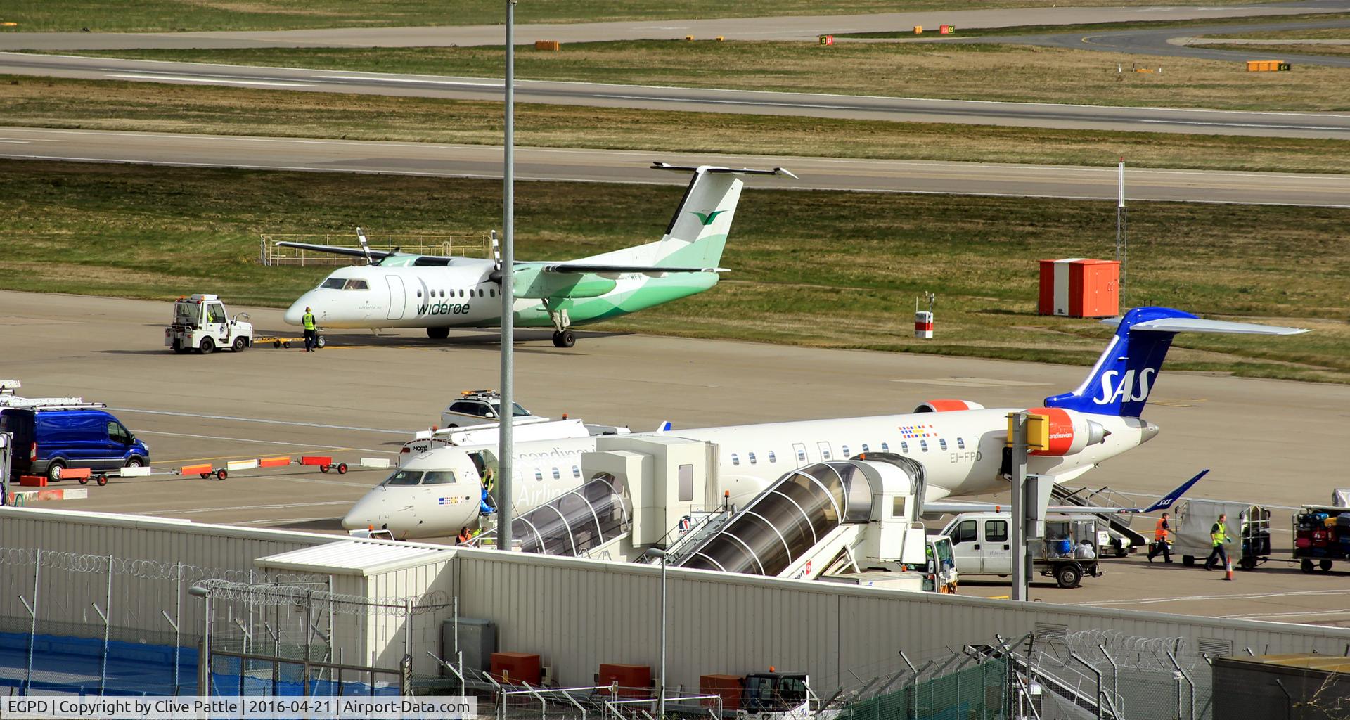 Aberdeen Airport, Aberdeen, Scotland United Kingdom (EGPD) - Terminal activity at Aberdeen EGPD