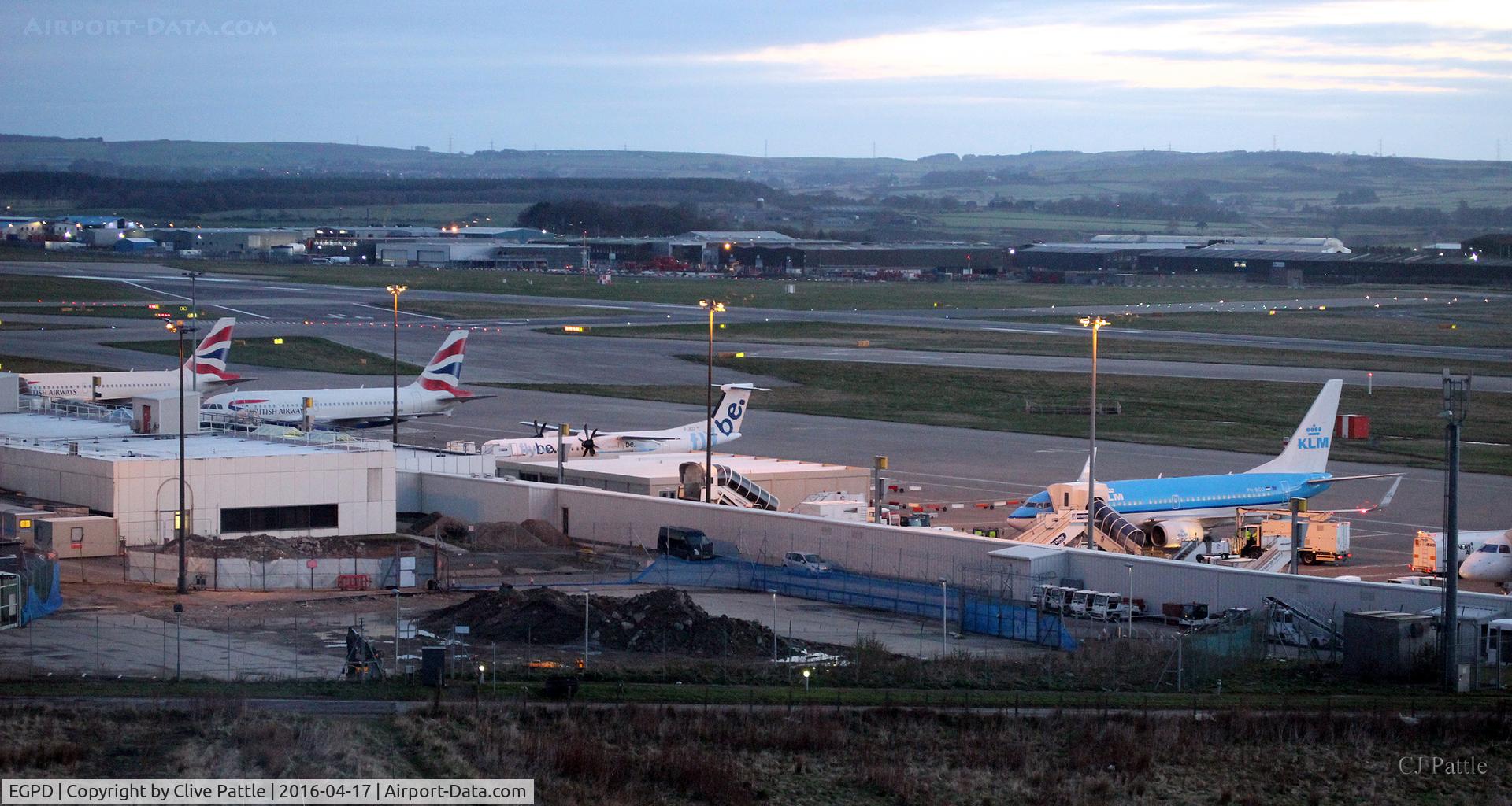 Aberdeen Airport, Aberdeen, Scotland United Kingdom (EGPD) - Dusk view at Aberdeen EGPD