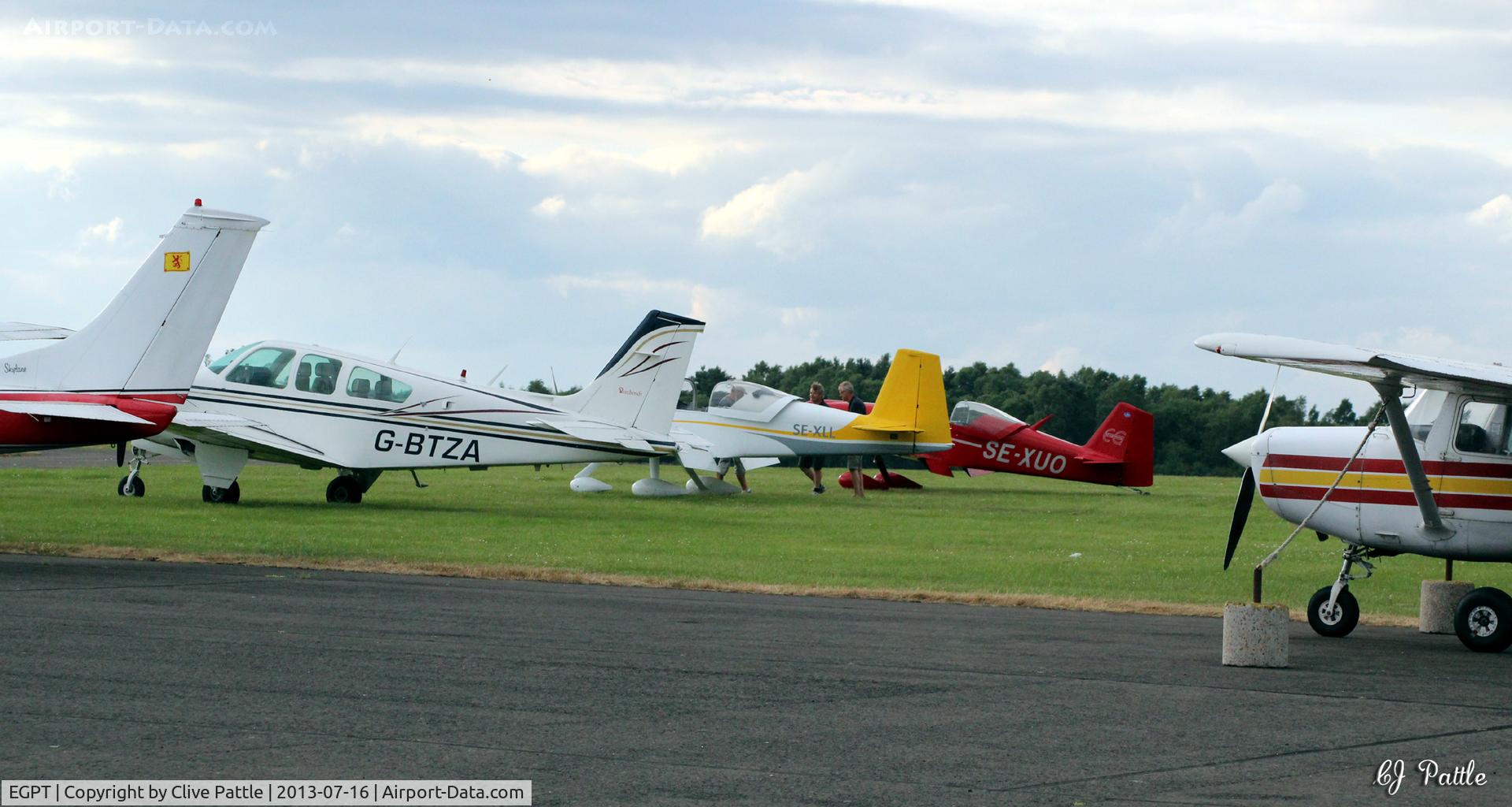 Perth Airport (Scotland), Perth, Scotland United Kingdom (EGPT) - Busy apron at Perth EGPT
