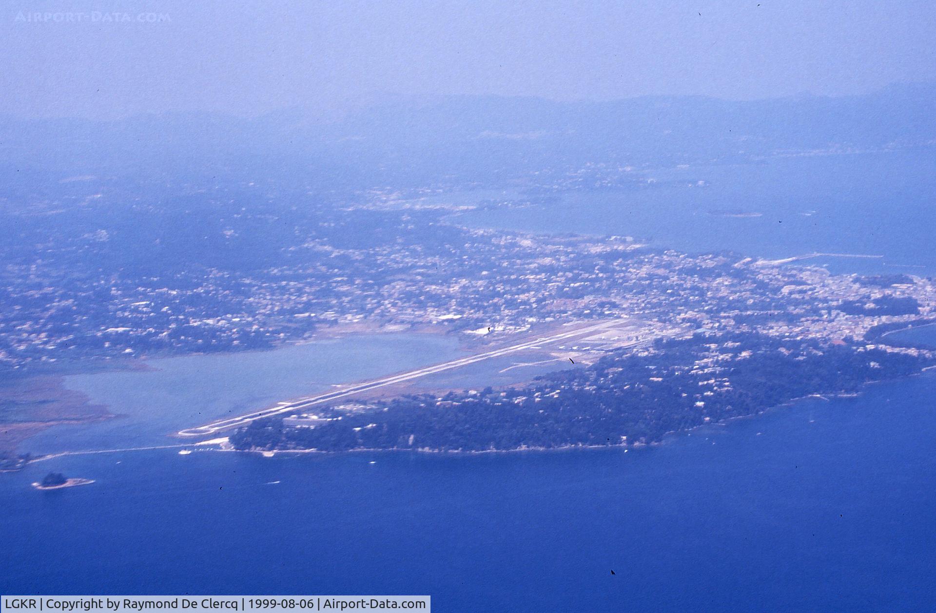 Ioannis Kapodistrias International Airport, Corfu (Kerkyra, Kerkira) Greece (LGKR) - Picture taken from Sobelair A300  EI-TLB after take off from rwy 17. 