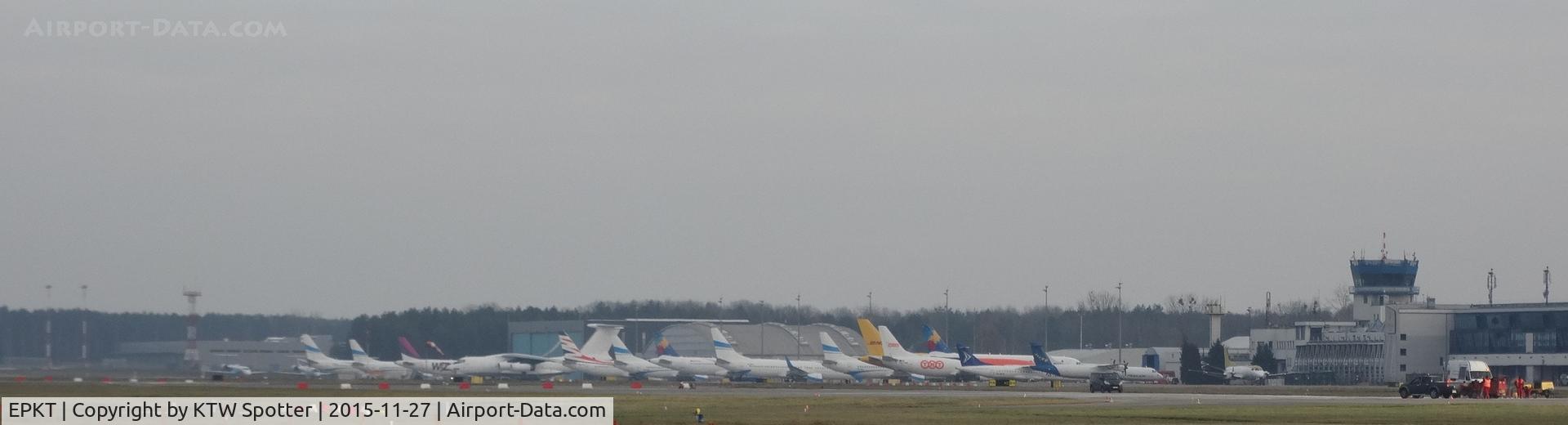 International Airport Katowice in Pyrzowice, Katowice Poland (EPKT) - KTW's ramp seen from spotting platform near RWY09.