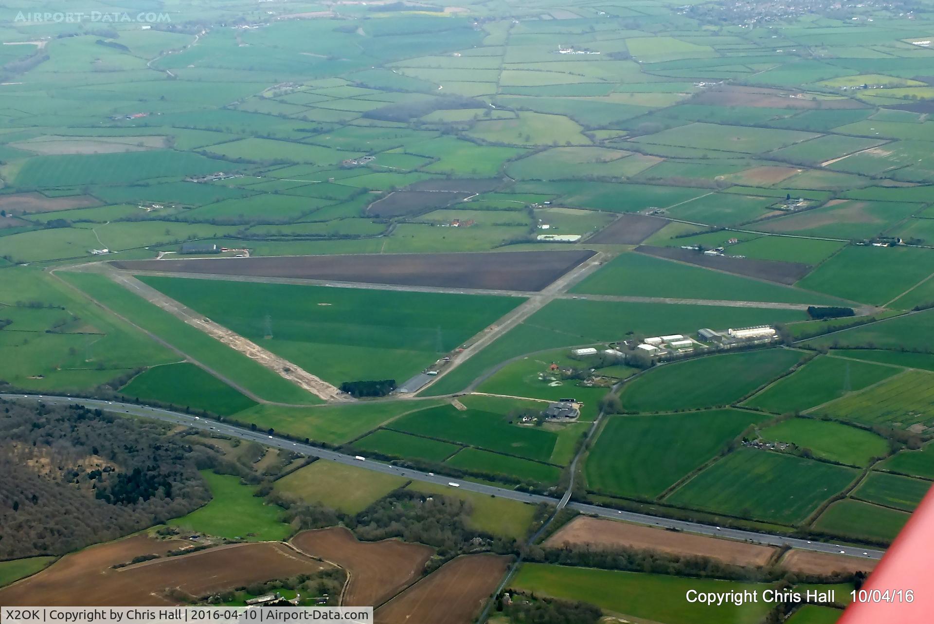 X2OK Airport - RAF Oakley At the end of the war it was used to repatriated prisoners of war, Operation EXODUS in May 1945 saw the return of over 15000 PoWs. It was used in the opening sequence of the James Bond movie Octopussy when the Acrostar Jet flew through a hangar
