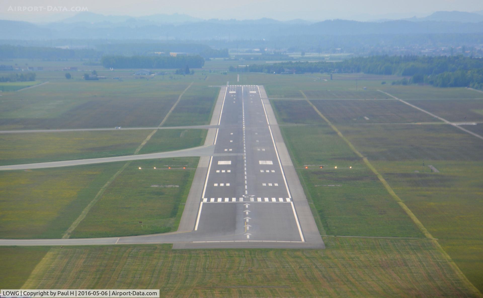 Graz Airport, Graz Austria (LOWG) - Rwy 17C at LOWG on a landing approach