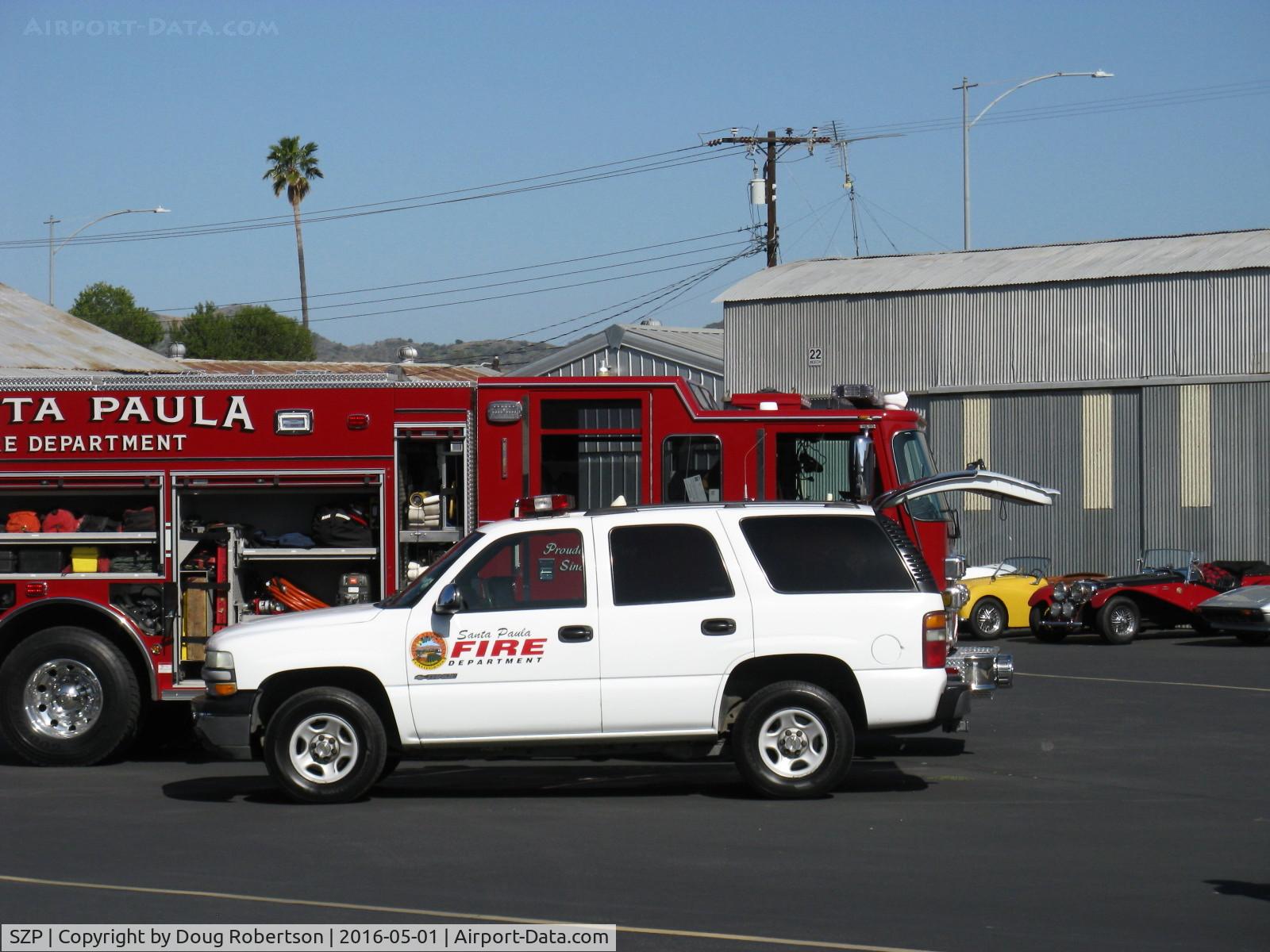 Santa Paula Airport (SZP) - Santa Paula Fire Department vehicles