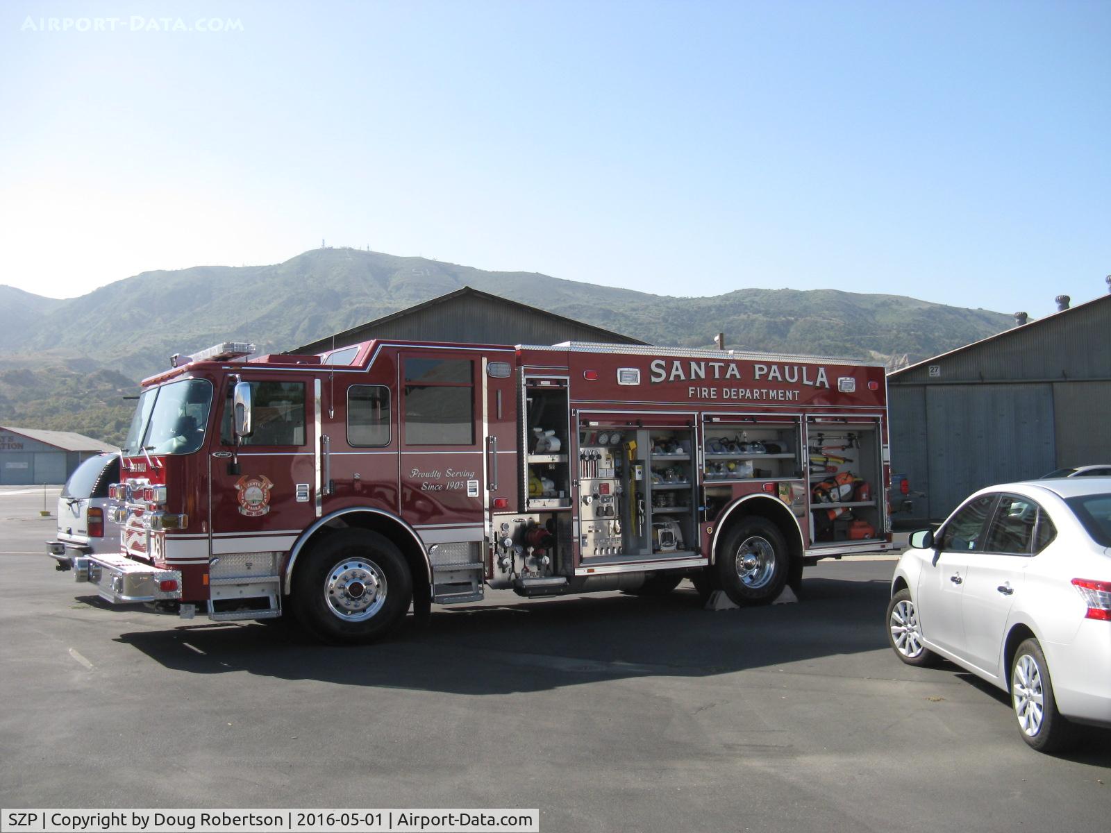 Santa Paula Airport (SZP) - Santa Paula Fire Department vehicle