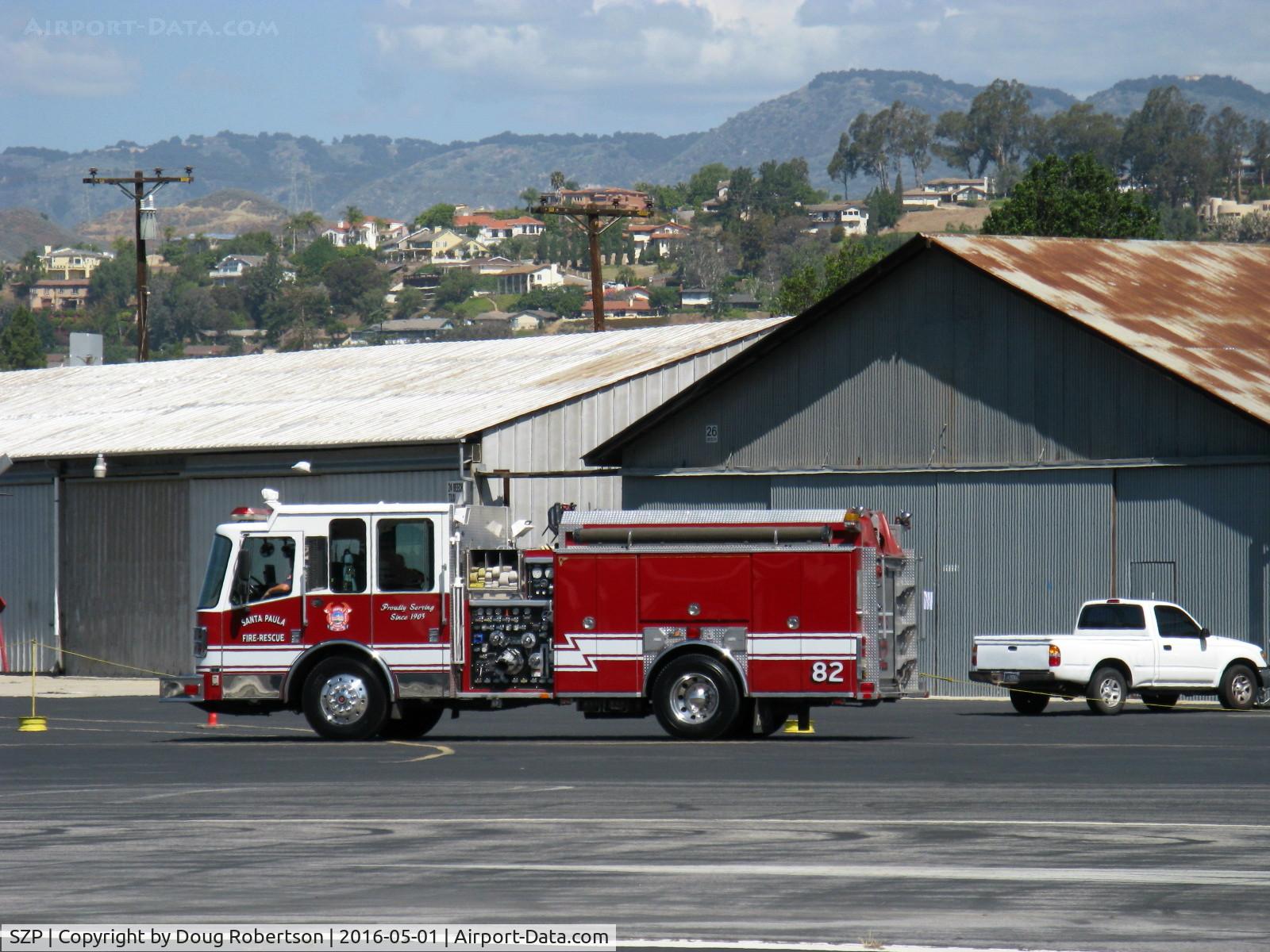 Santa Paula Airport (SZP) - Santa Paula Fire Department vehicle