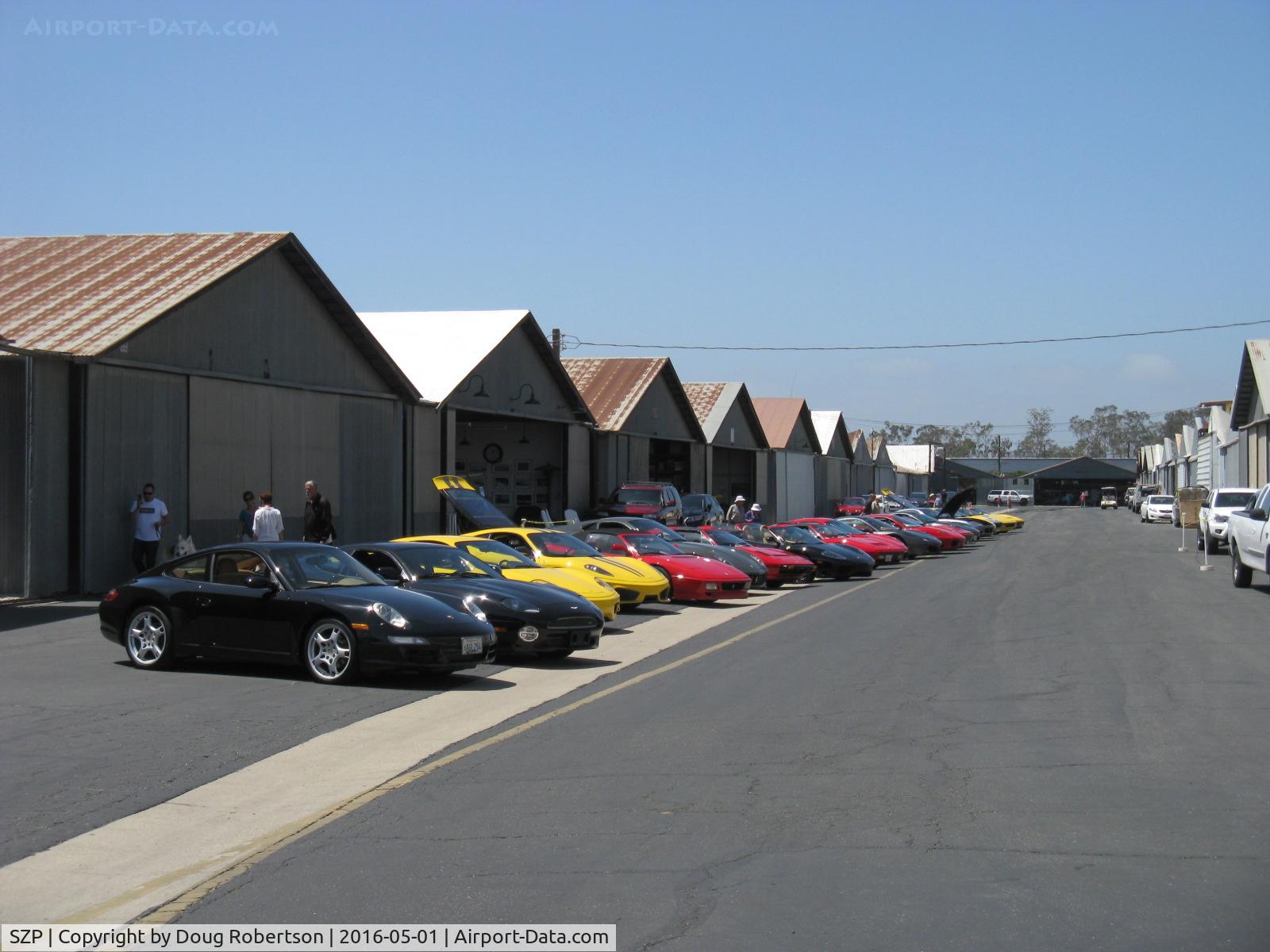 Santa Paula Airport (SZP) - Aviation Museum of Santa Paula First Sunday Open House also invites car clubs display